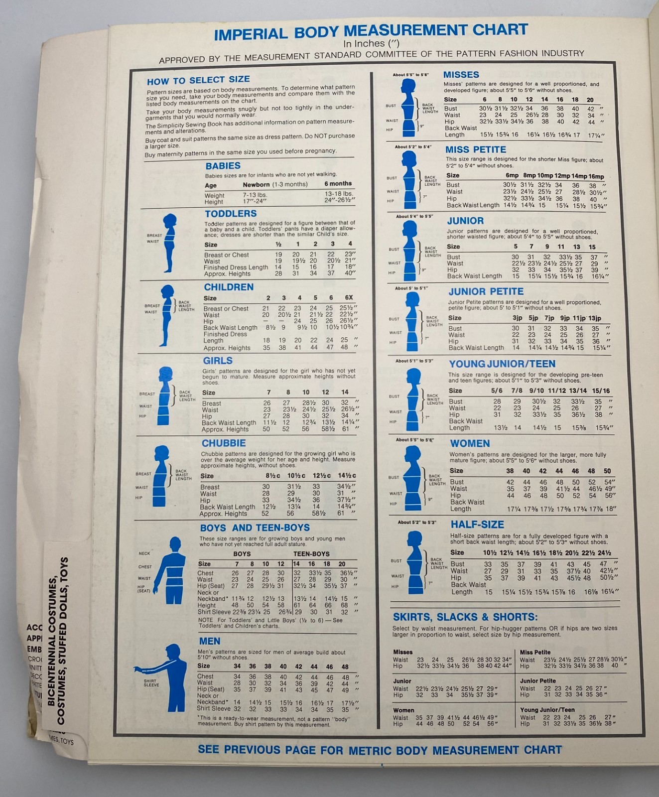 Vintage 1970s Simplicity Sewing Pattern Department Store Counter Catalog Book