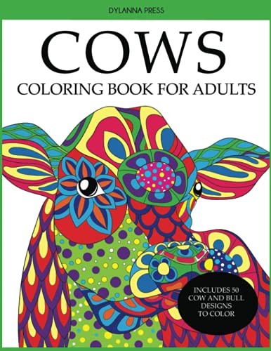 Cows Coloring Book for Adults by Dylanna Press Book The Fast Free Shipping