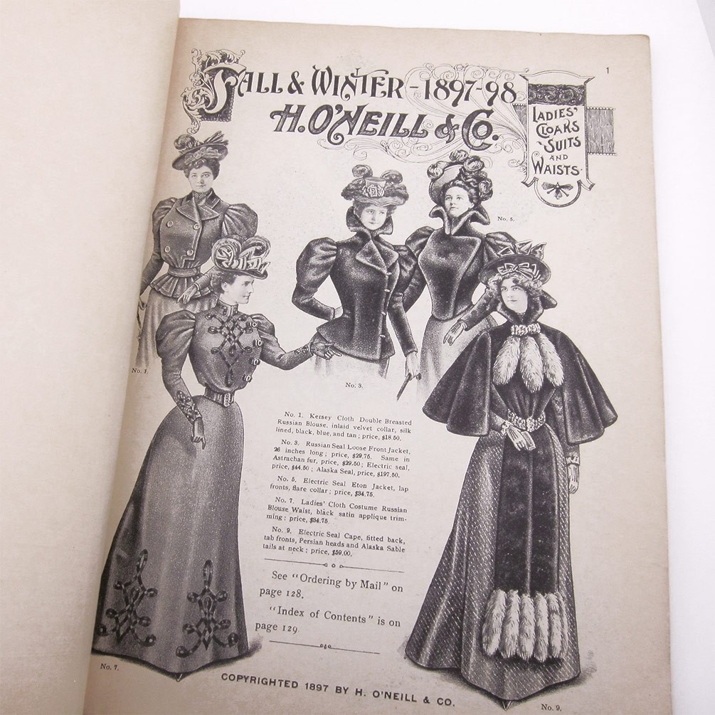 1897 Victorian O’Neill Fashion Catalog NYC Women Men Children Jewelry Home Decor