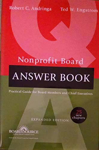 Nonprofit Board Answer Book: P – VERY GOOD