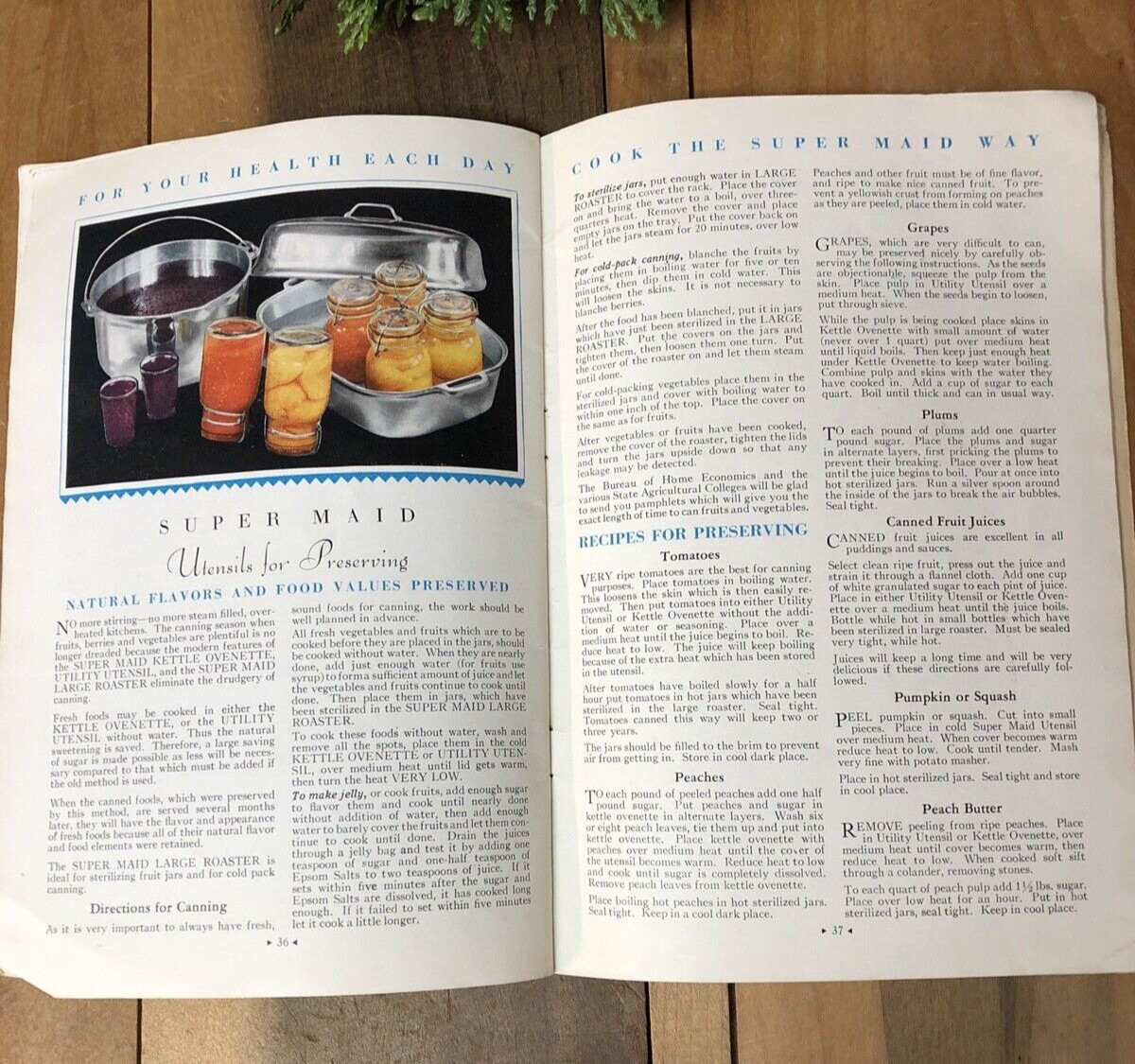 Vintage Cookbook 1930s Super Maid Aluminum Cookware Recipe Booklet Rockville IL