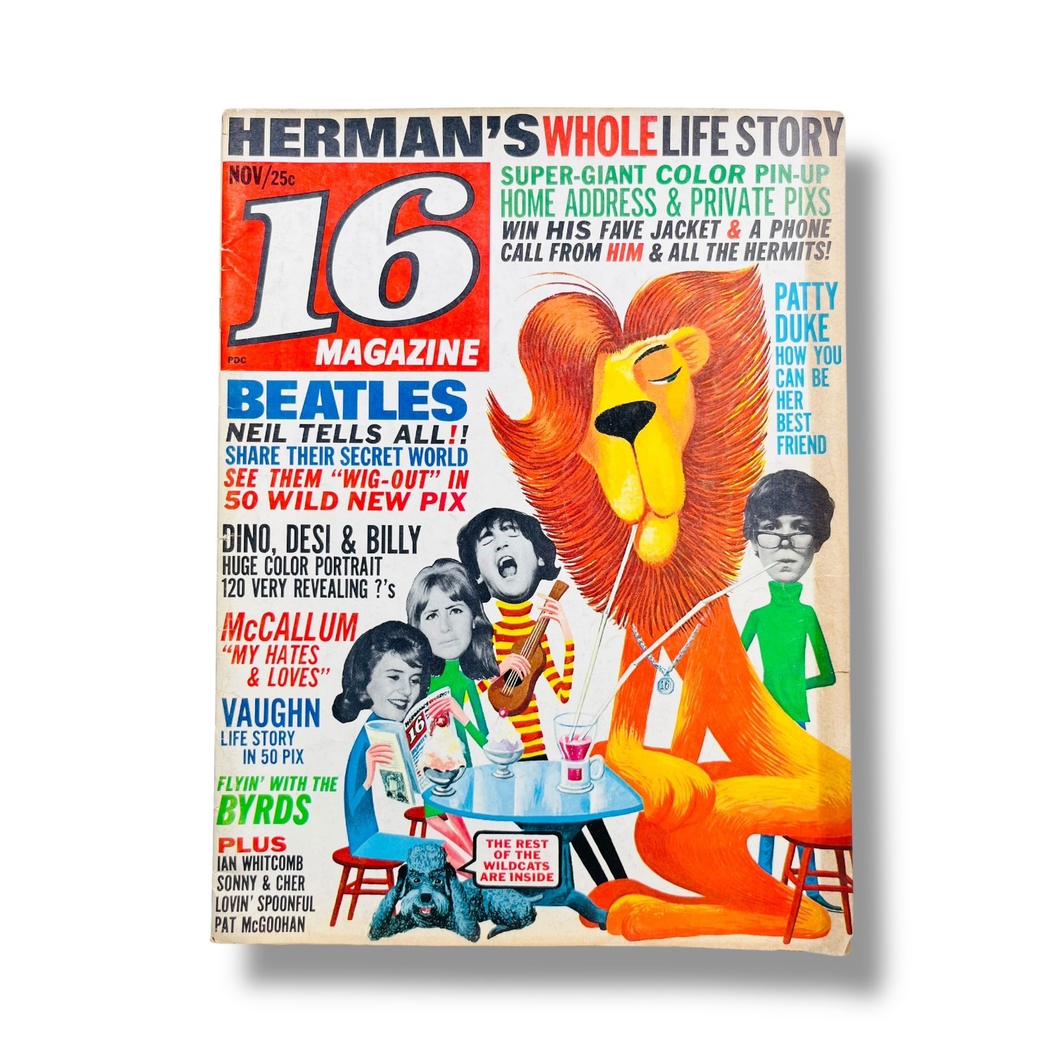 1960s Vintage 16 Magazine November 1965 Beatles Beatlemania 60s Teen Pop Music