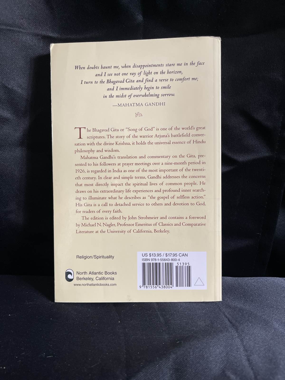 Bhagavad Gita According to Gandhi Paperback