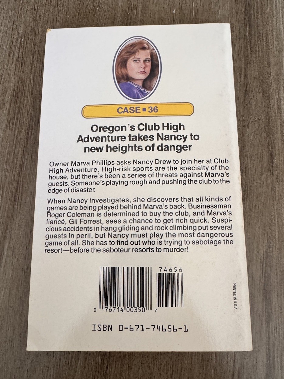 Pre-owned The Nancy Drew Files Case #36 Over the Edge by Carolyn Keene Paperback