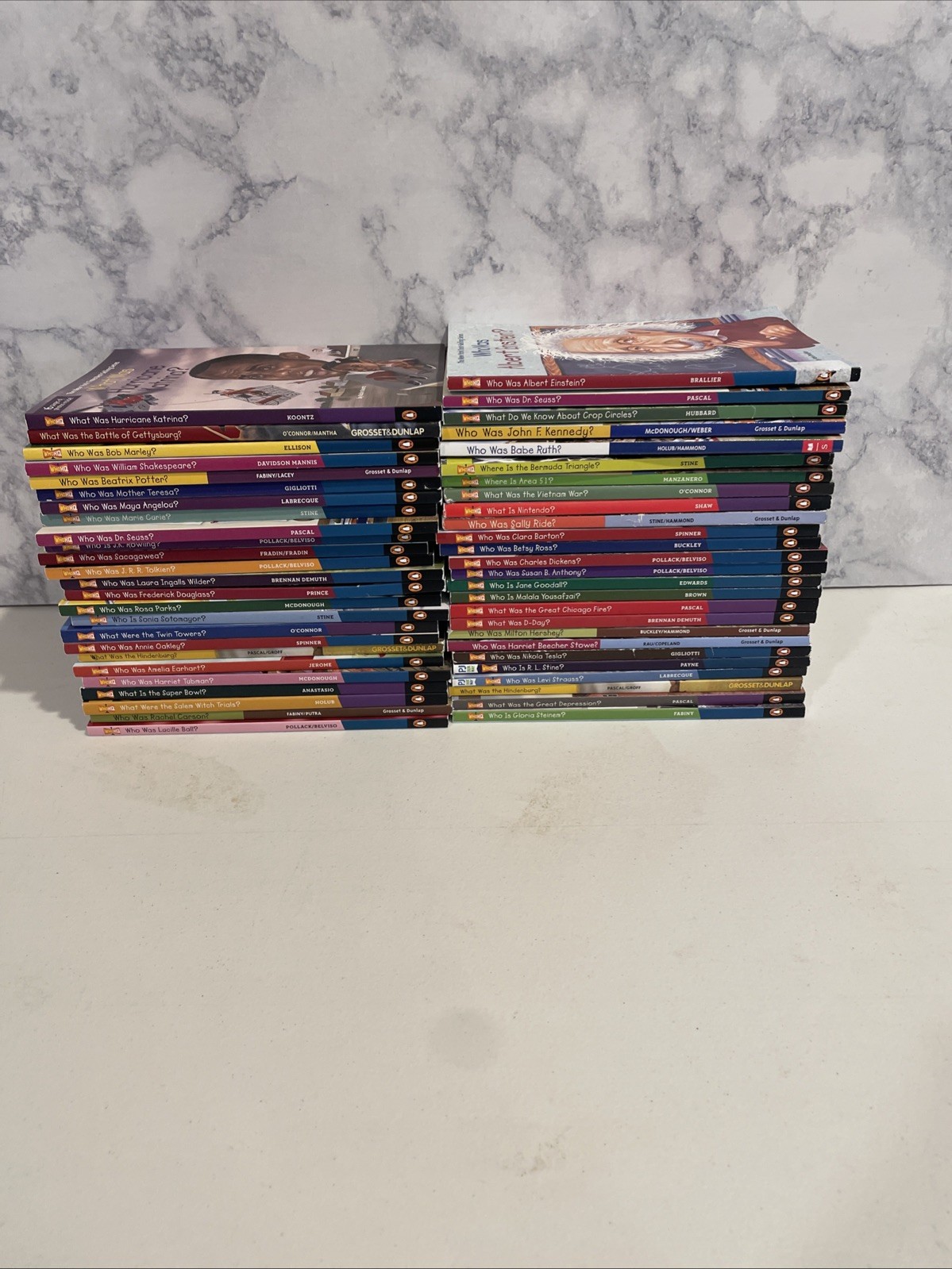 51 Who what where was book lot of paperback books kids nonfiction chapter – VG