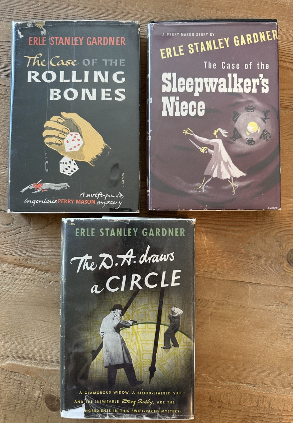 Erle Stanley Gardner 3 Tower Books First Printings 1946-47 HC Dust Jackets
