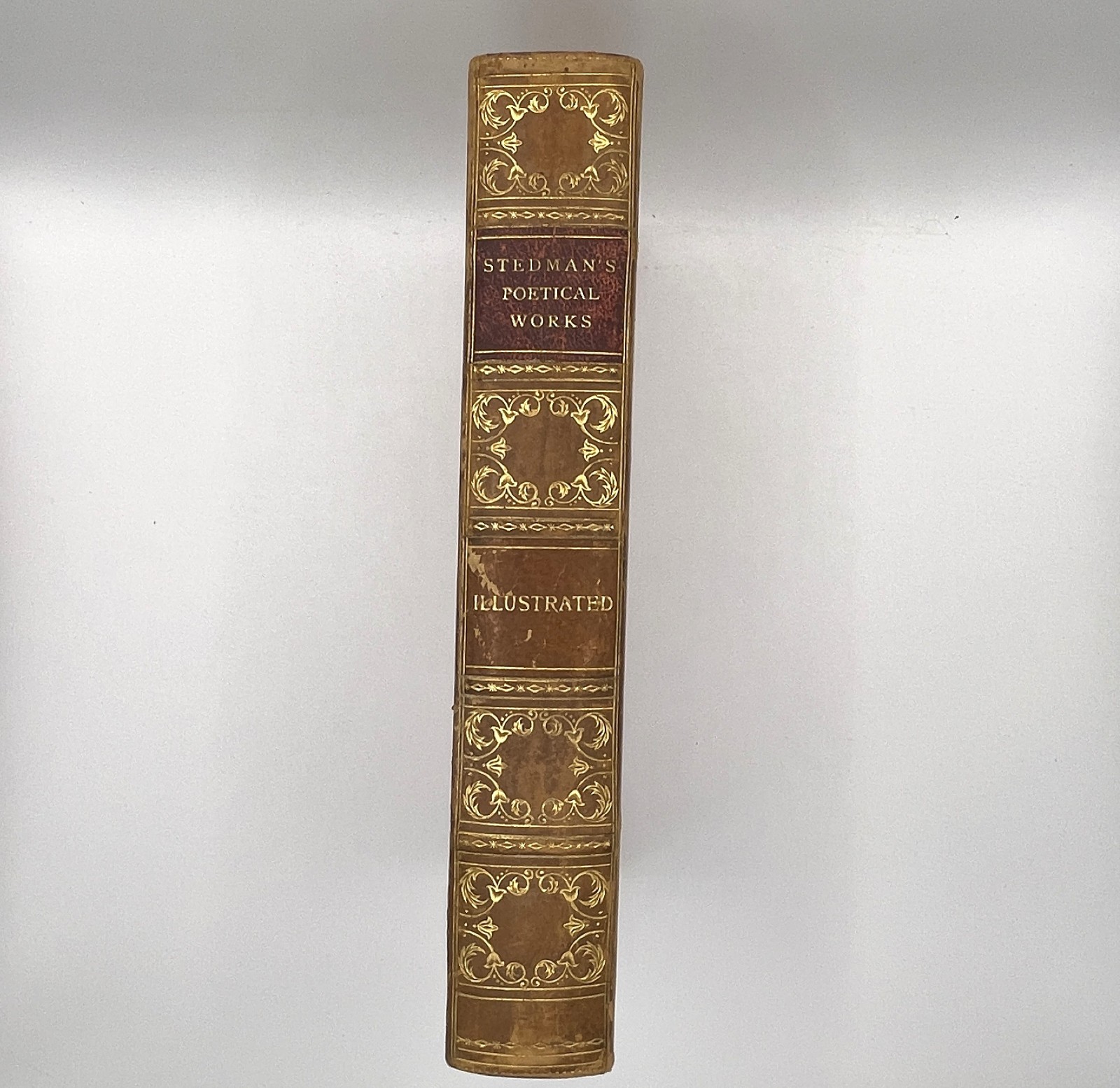SIGNED Letter Edmund Clarence Stedman 1901 Poetical Works Leather
