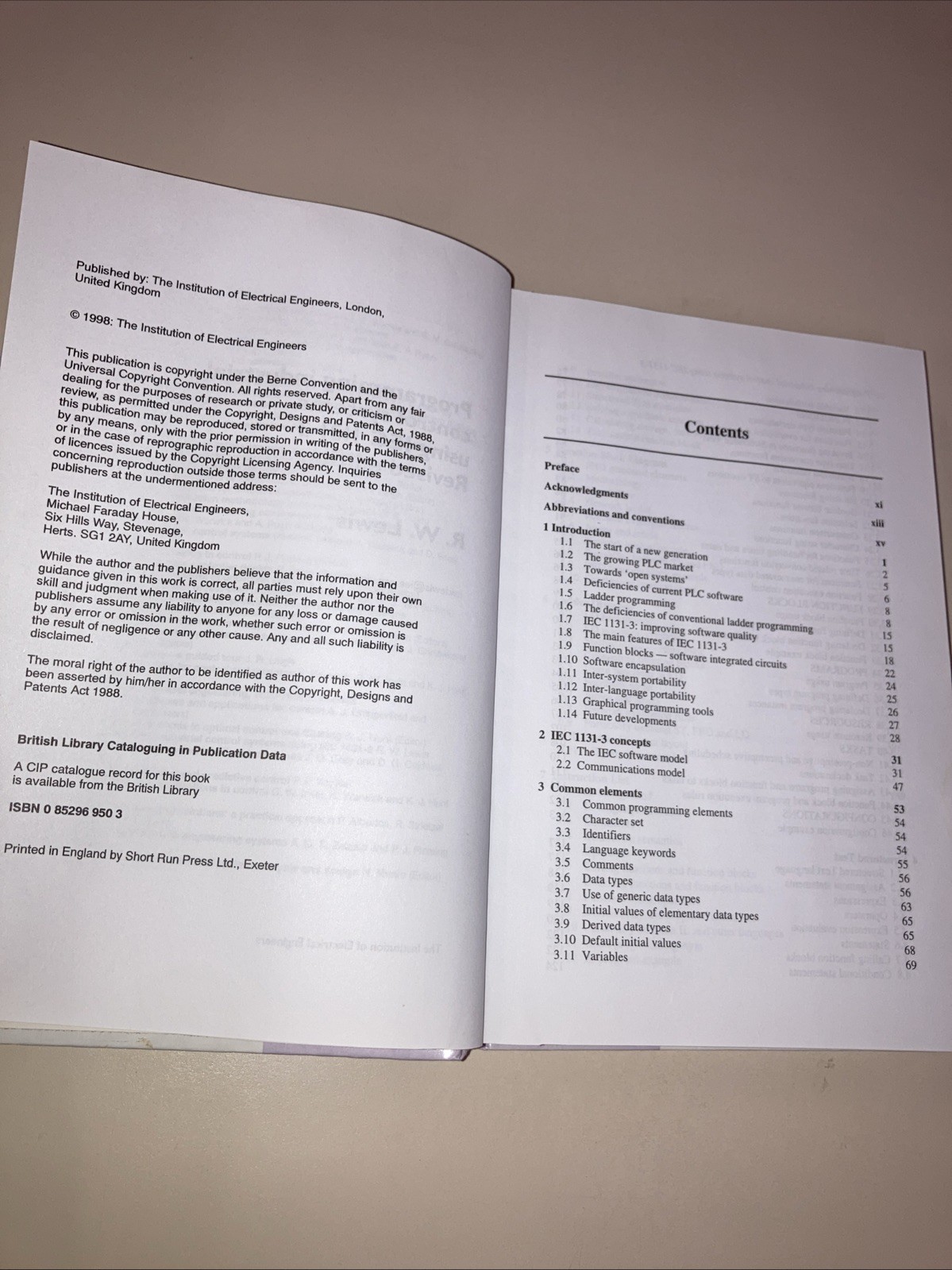 Programming Industrial Control Systems Using Iec 1131-3 Revised HC Lewis VG
