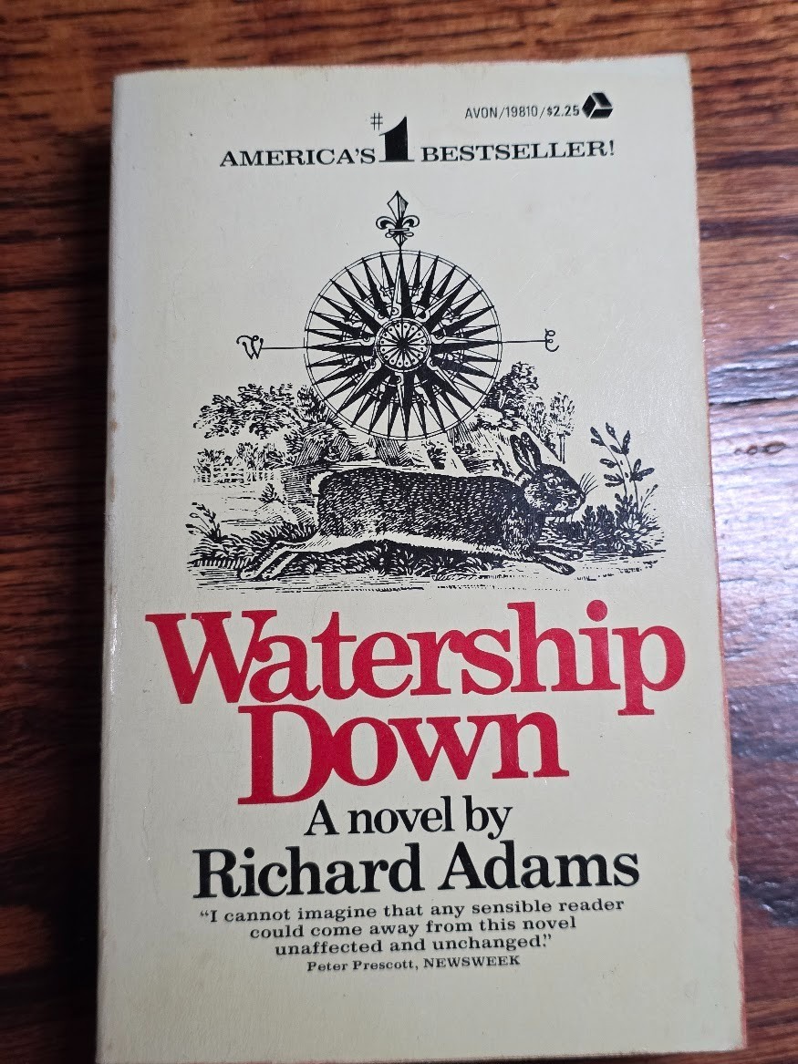 Vintage 1975 Watership Down by Richard Adams Avon softcover excellent condition
