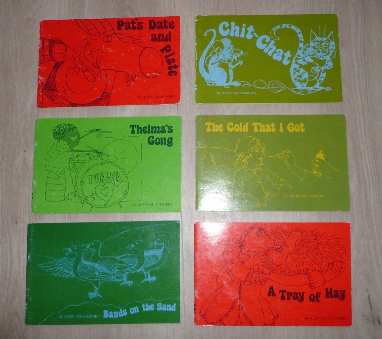Vintage Alvin Granowsky Upbeat Phonics Illustrated Book Lot of 6 1975 VERY RARE