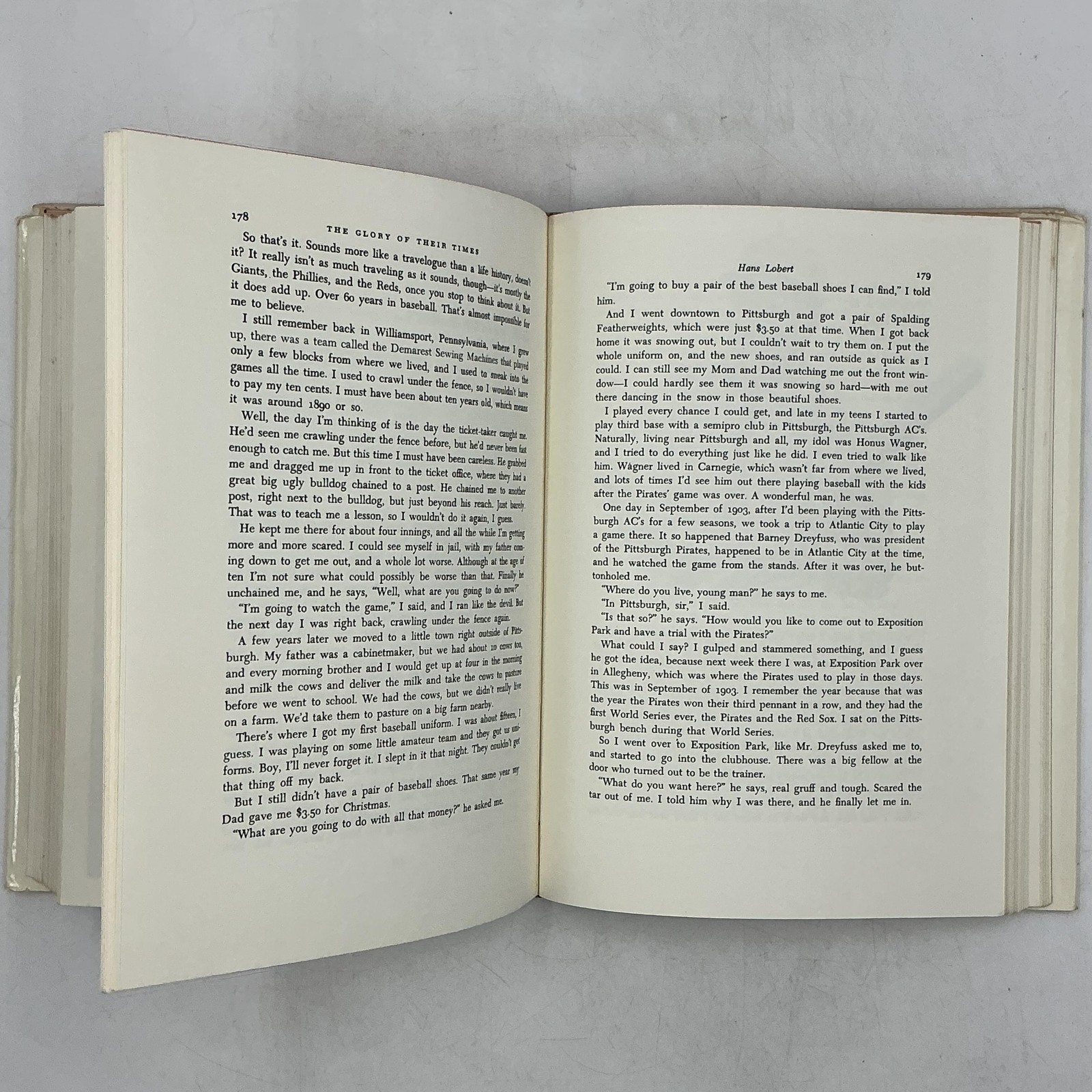 THE GLORY OF THEIR TIMES Lawrence S. Ritter 1966 Hardcover The Macmillan Company