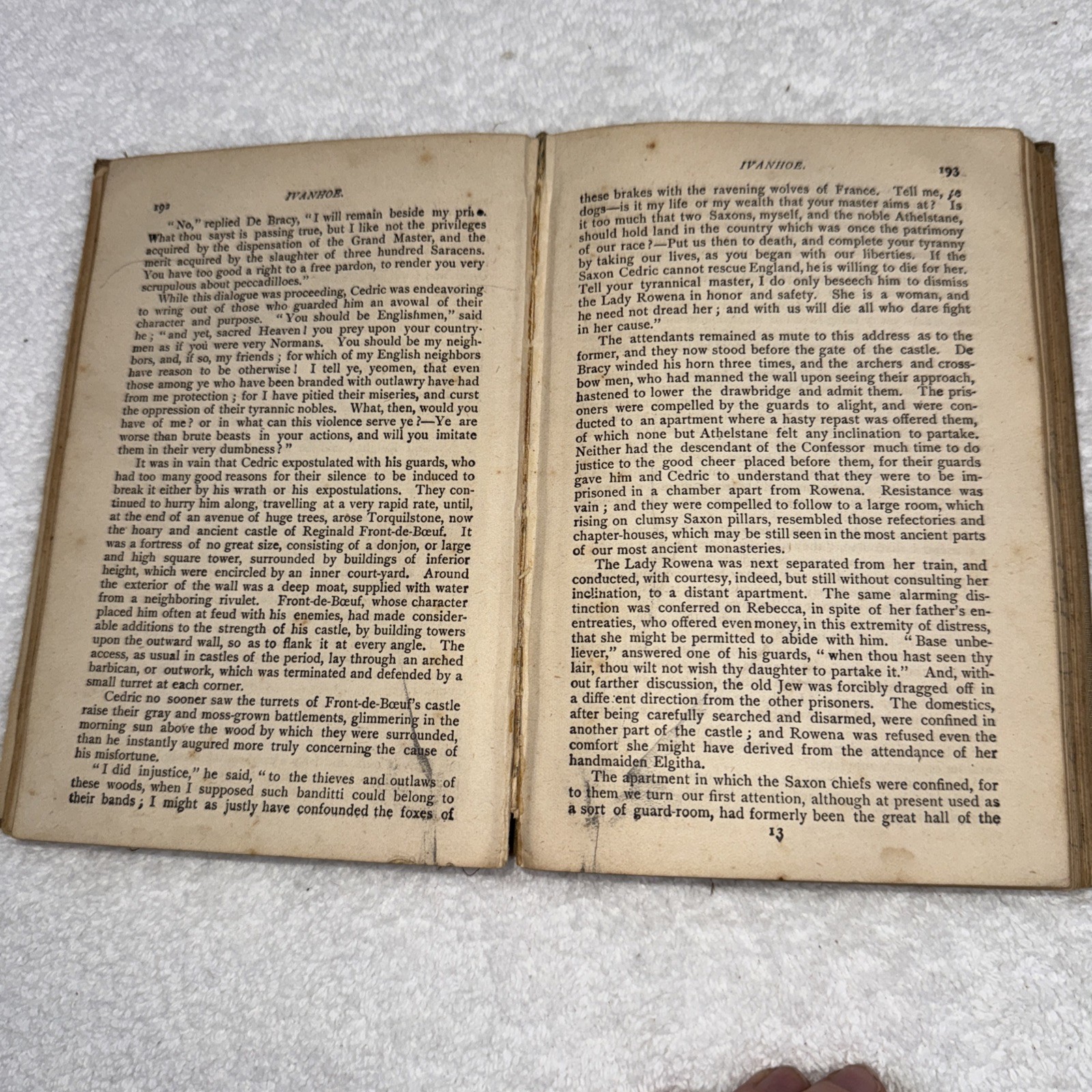 F M Lupton Publishing Ivanhoe: A Romance By Sir Walter Scott 1830 Antique Book