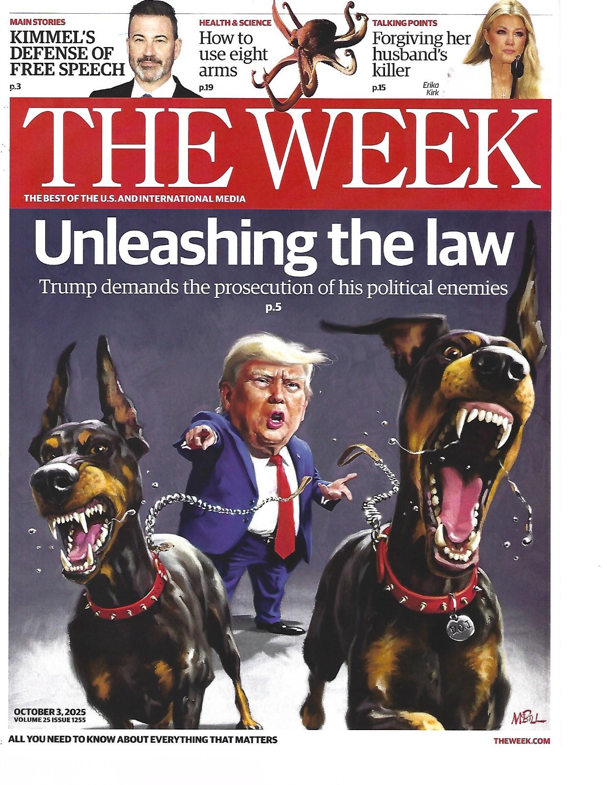 The Week Magazine October 3rd 2025 Trump Unleashing The Law Excellent Condition