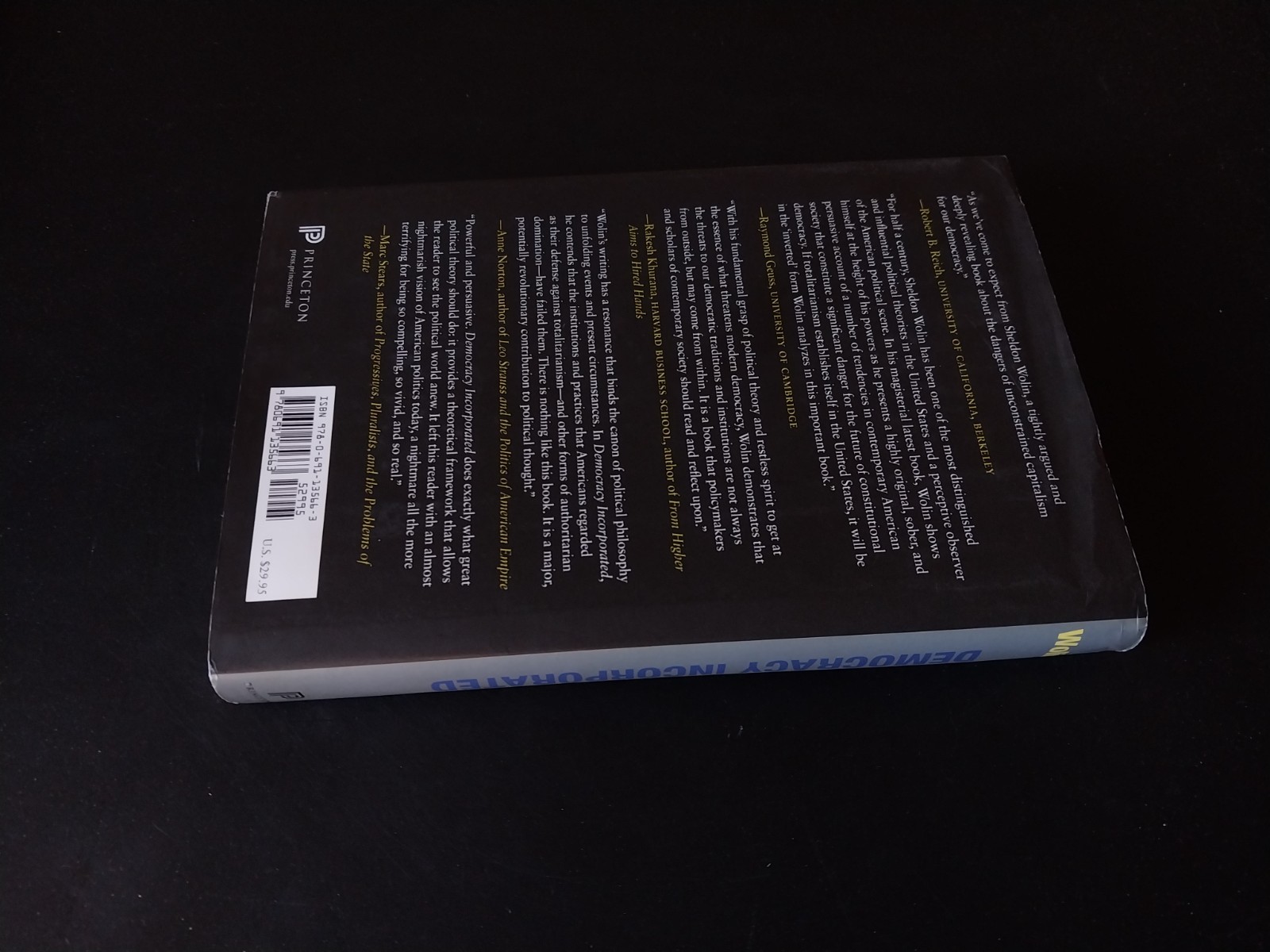 Sheldon S. Wolin – Democracy Inc. – Princeton University Press 4th Printing
