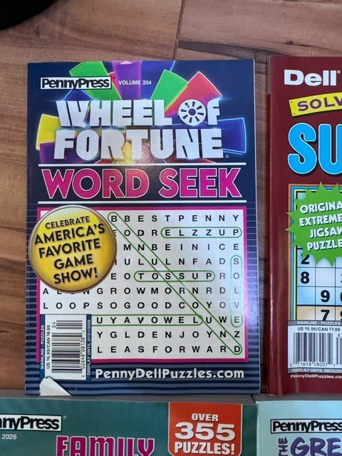 Lot (9) New Variety Puzzle Books Magazines Puzzles Games Crossword Word Seek