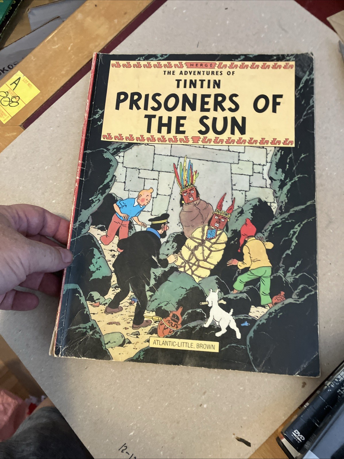 Vintage Herge Adventures of Tintin lot of 11 “AS-IS” Worn Used paperback comic
