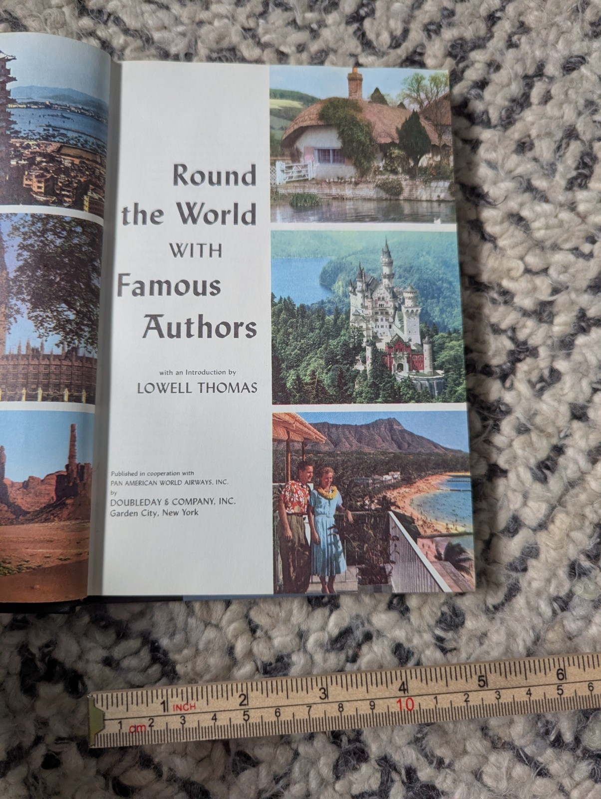 Round the World with Famous Authors by Lowell Thomas, HCDJ