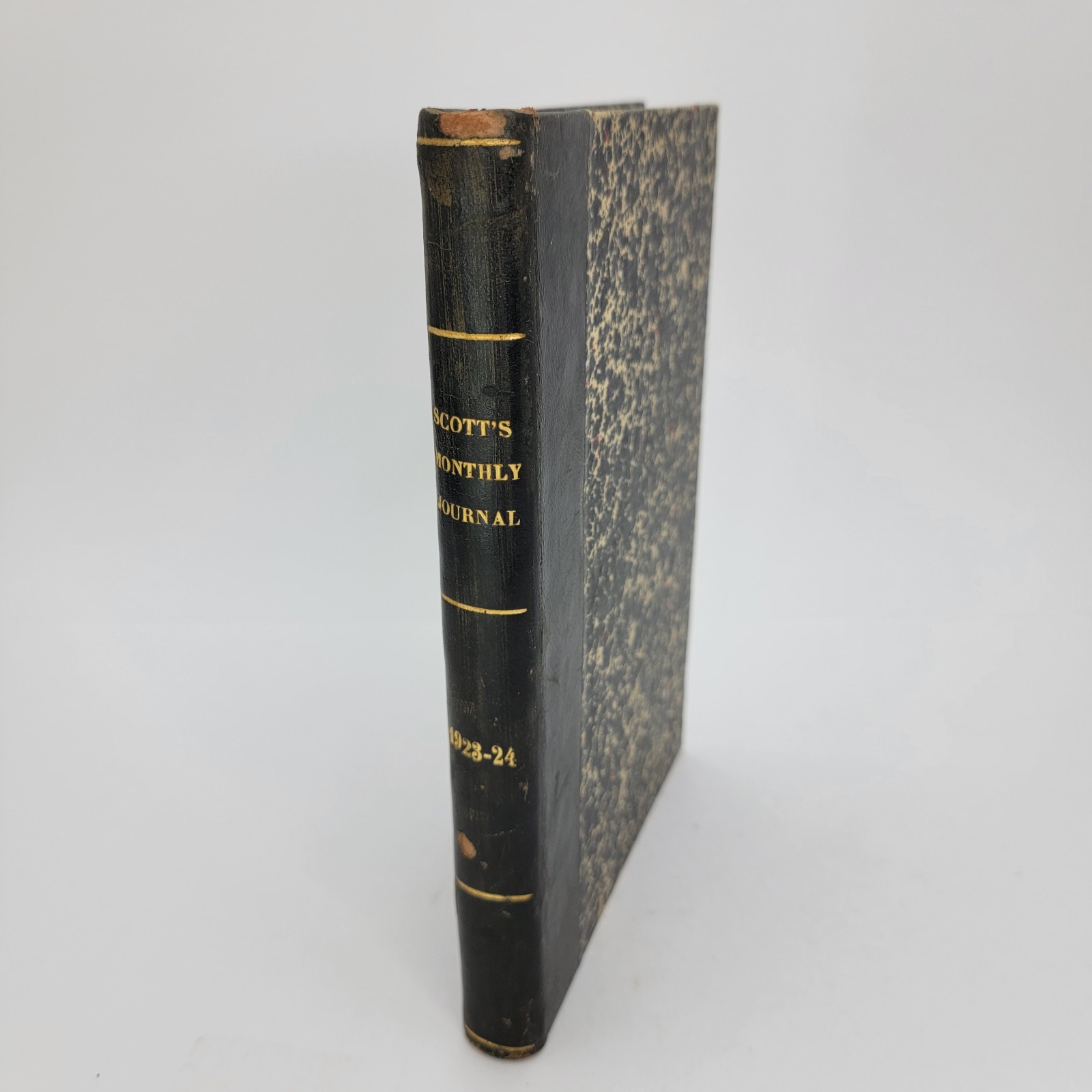 Antique Stamp book hardcover Scott’s Monthly Journal March 1923 to Feb 1924