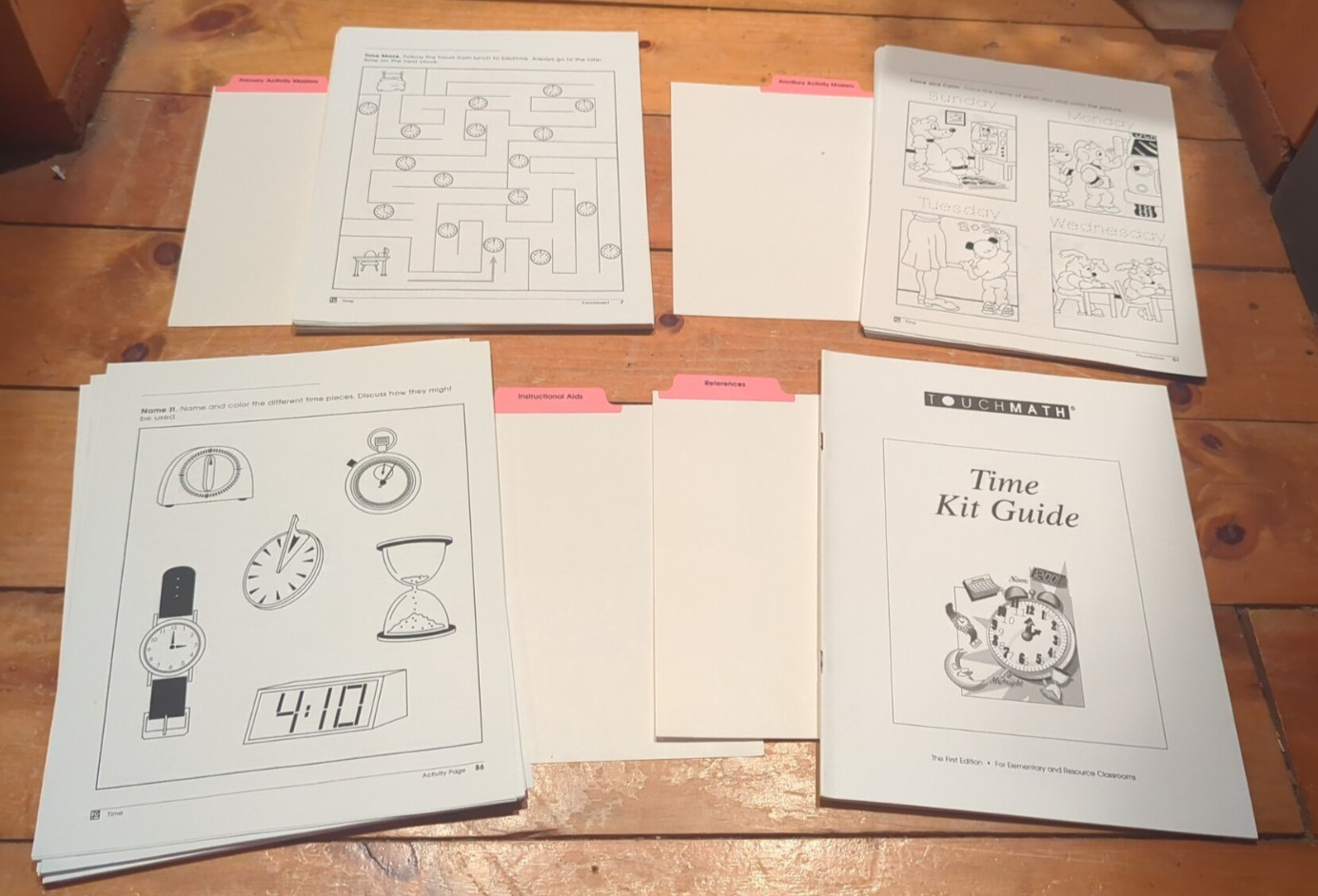 TouchMath Time Kit The 1st Edition (TM341) (Missing pages 1-6)