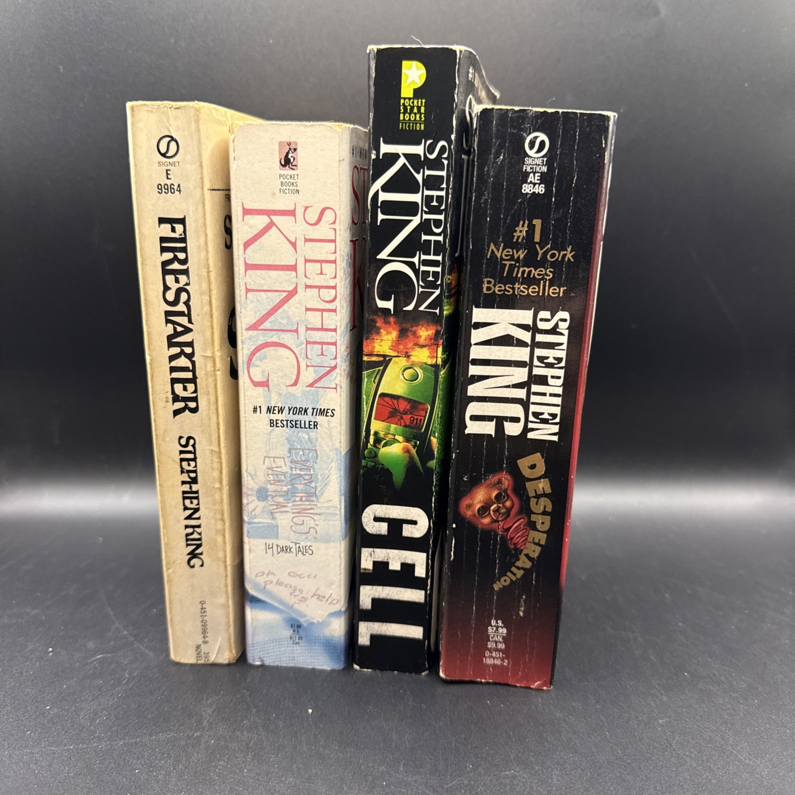 Stephen King Book Lot Of 4 PB Firestarter Desperation Everything’s Eventual Cell