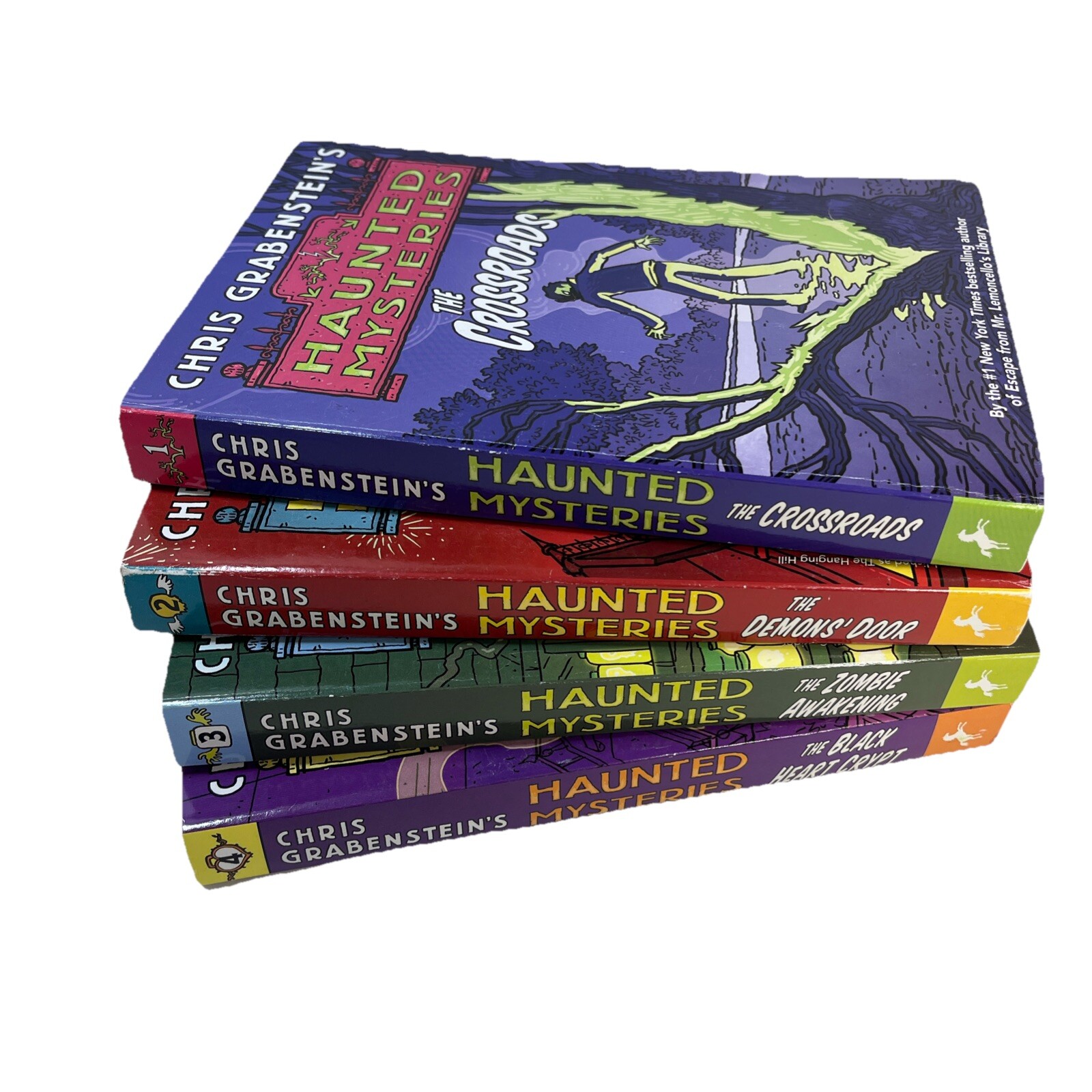 Haunted Mysteries Book Series Chris Grabenstein 1-4 Halloween Scary