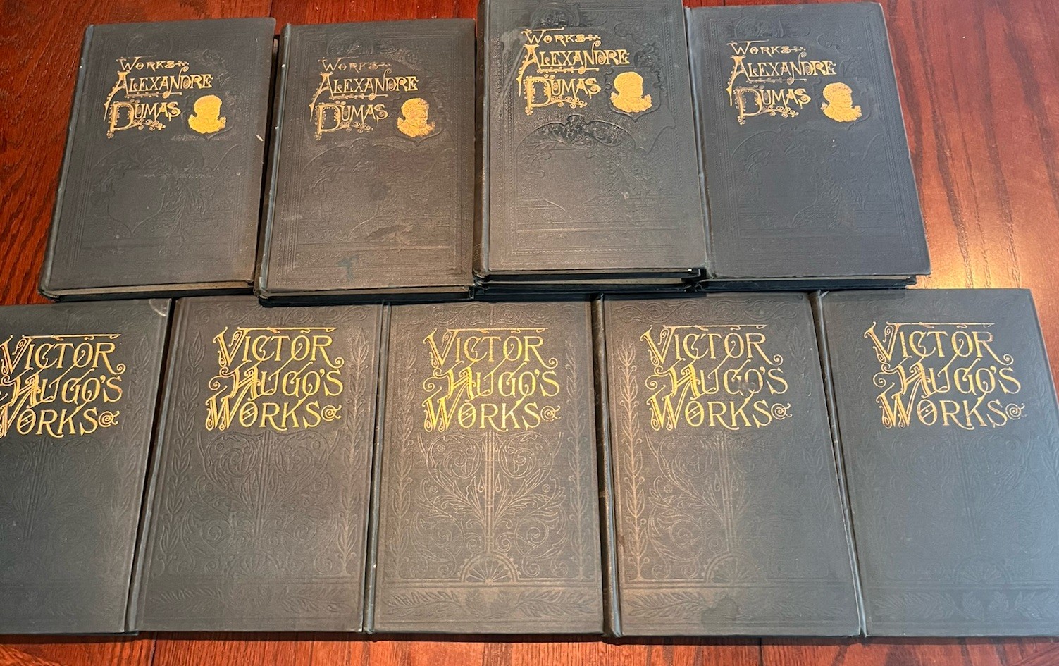 Works of Alexandre Dumas 1893 Complete Set 9 Vols Collier 1st & Works Of Hugo 5