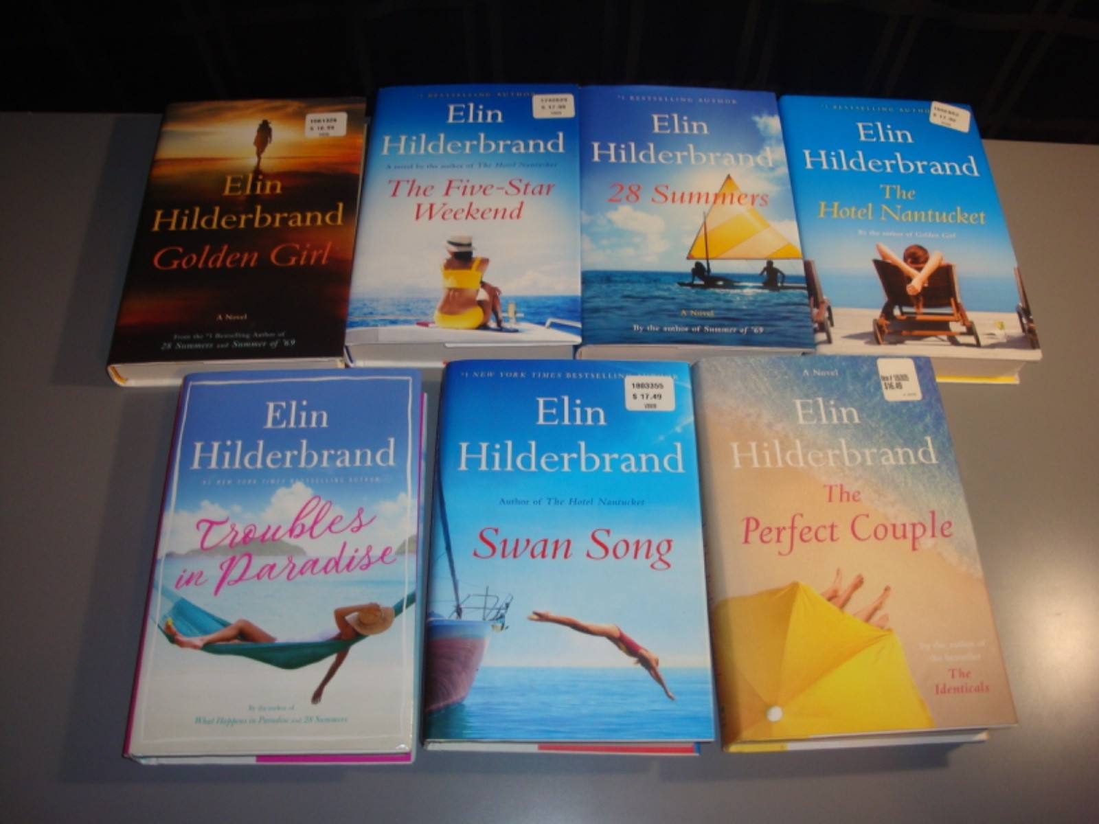 Elin Hilderbrand 7 Hardcover Book Lot Hotel Nantucket 28 Summers Swan Song Girl