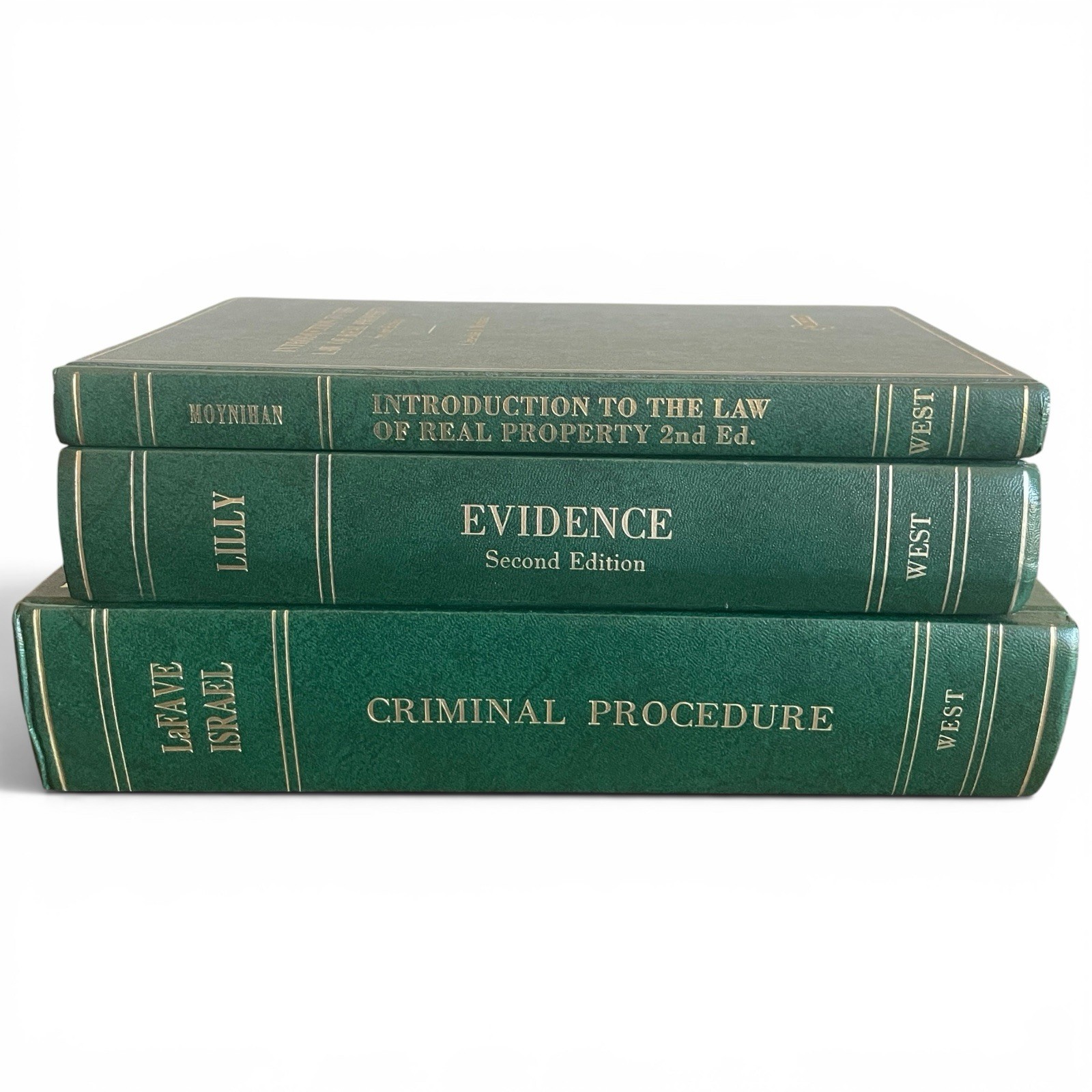 Vintage West Publishing Law Textbook Real Property Evidence Criminal Shelf Decor