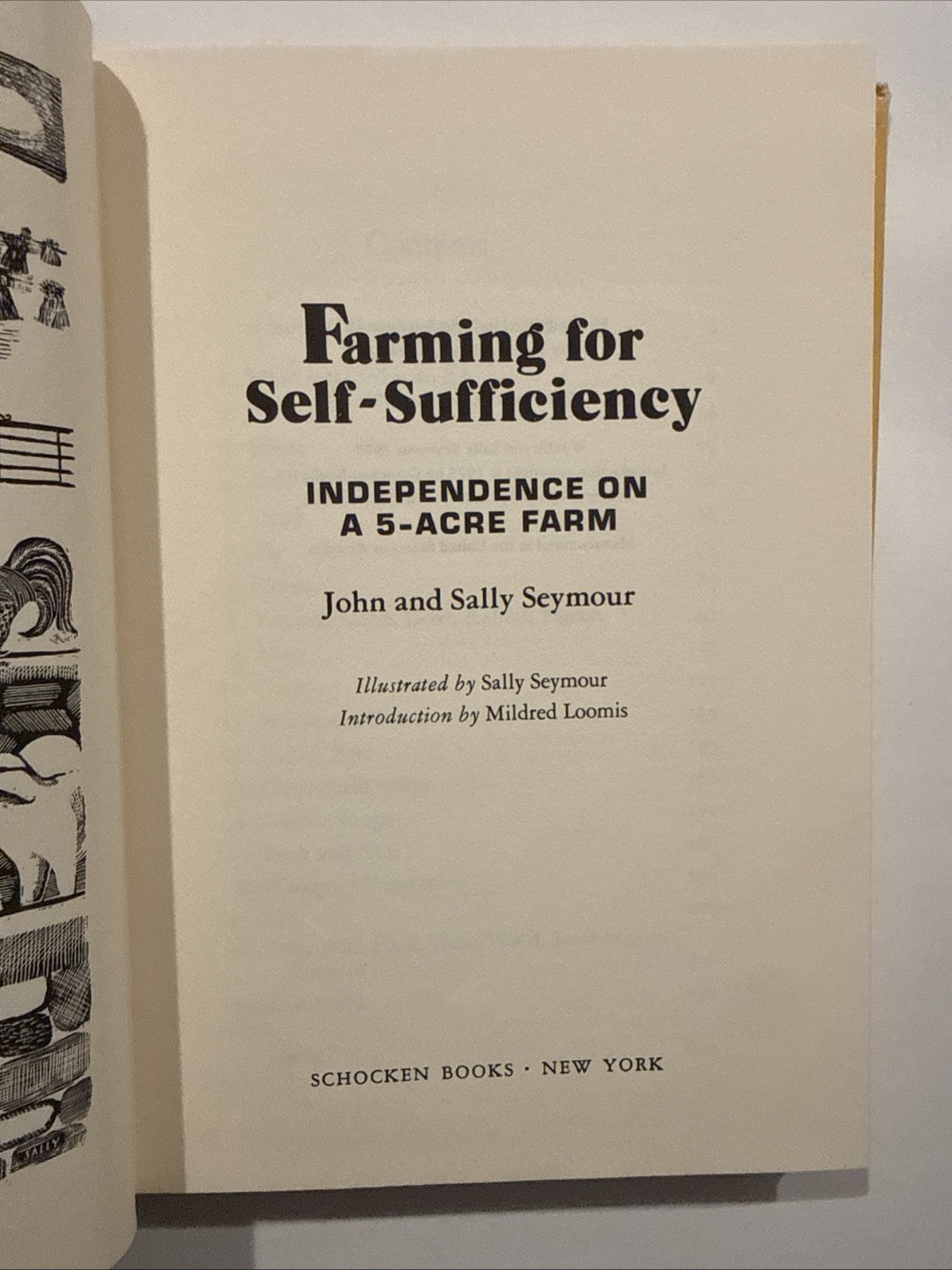 Farming for Self-Sufficiency John & Sally Seymour 1973 HC 1st Schocken Edition