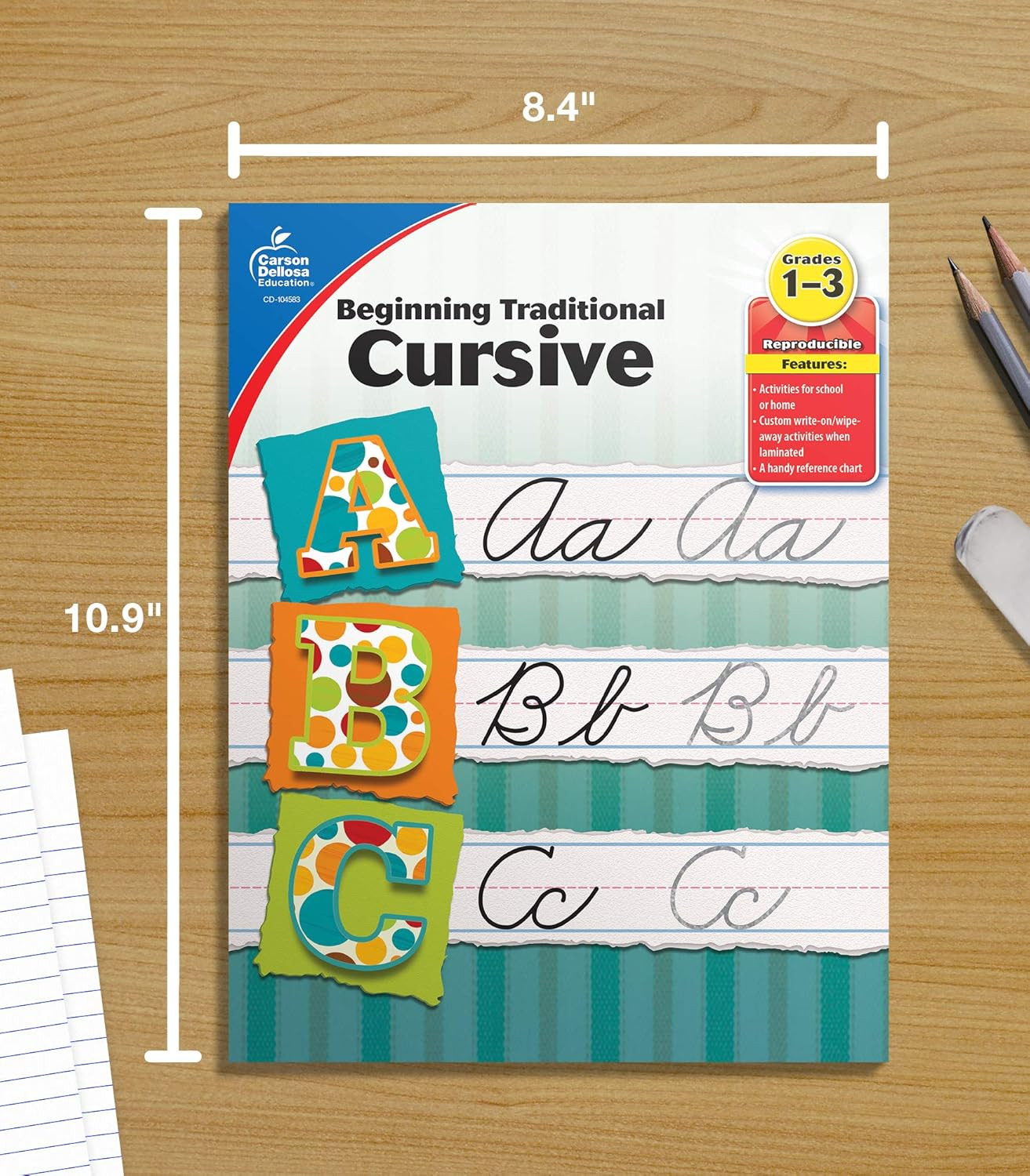 Beginning Traditional Cursive Handwriting Workbook for Kids Handwriting Pract..