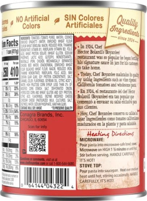 Microwave-Ready Spaghetti and Meatballs – 14.5 oz Cans Set of 6 for Easy Dinners