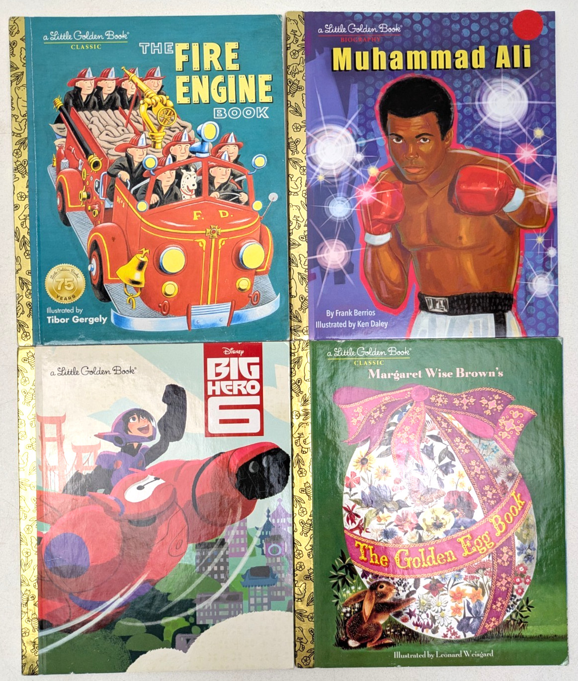 Little Golden Books Mixed Lot Of 35 Modern ~ Star Wars Marvel Biography Disney