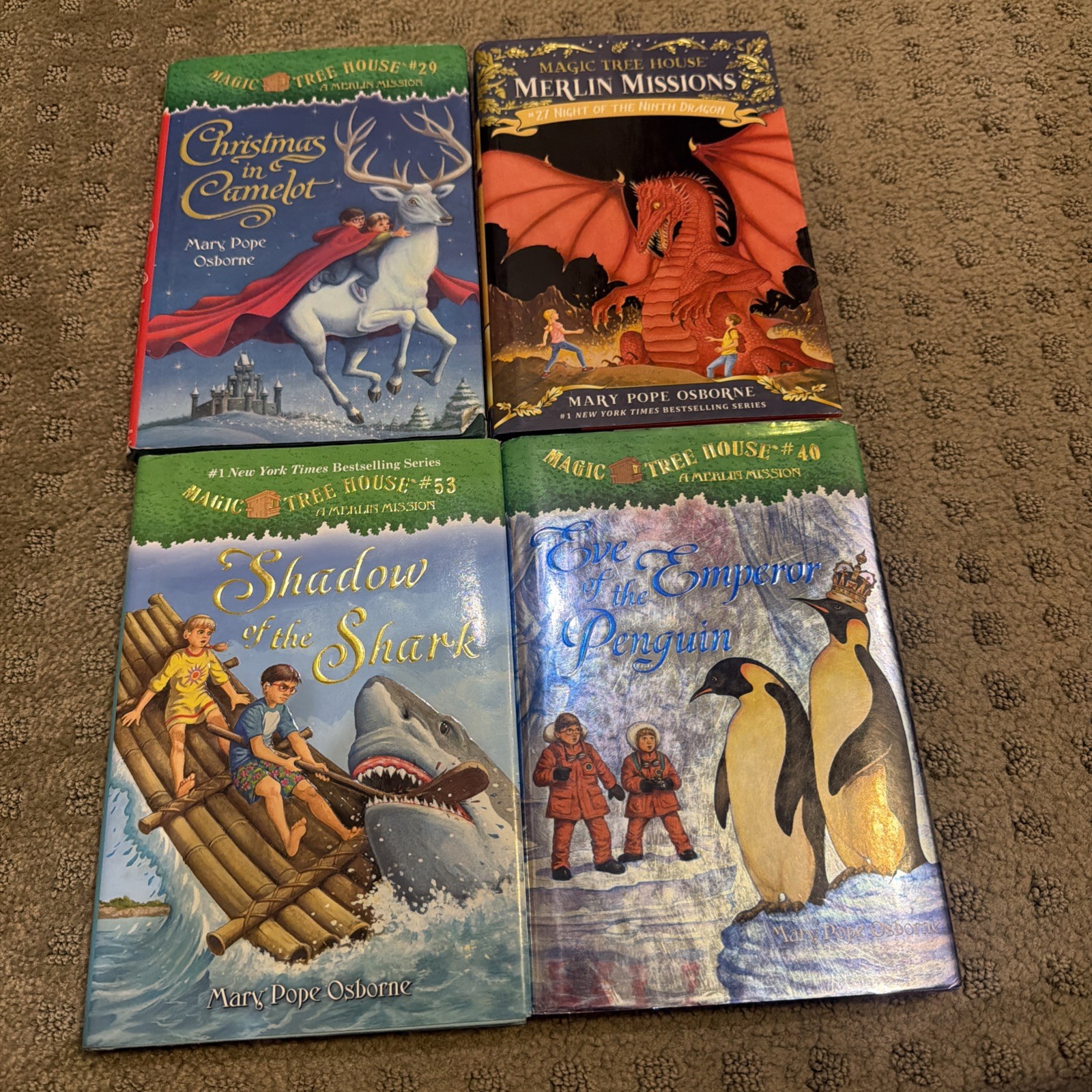 Magic Tree House Merlin Missions Lot 4 Hardcover Books Mary Pope Osborne Chapter