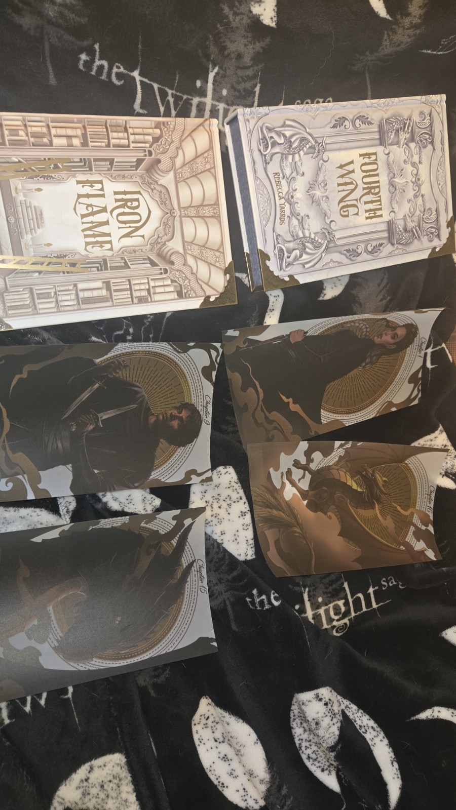 Bookish Box Fourth Wing and Iron Flame Exclusive Editions With Overlays