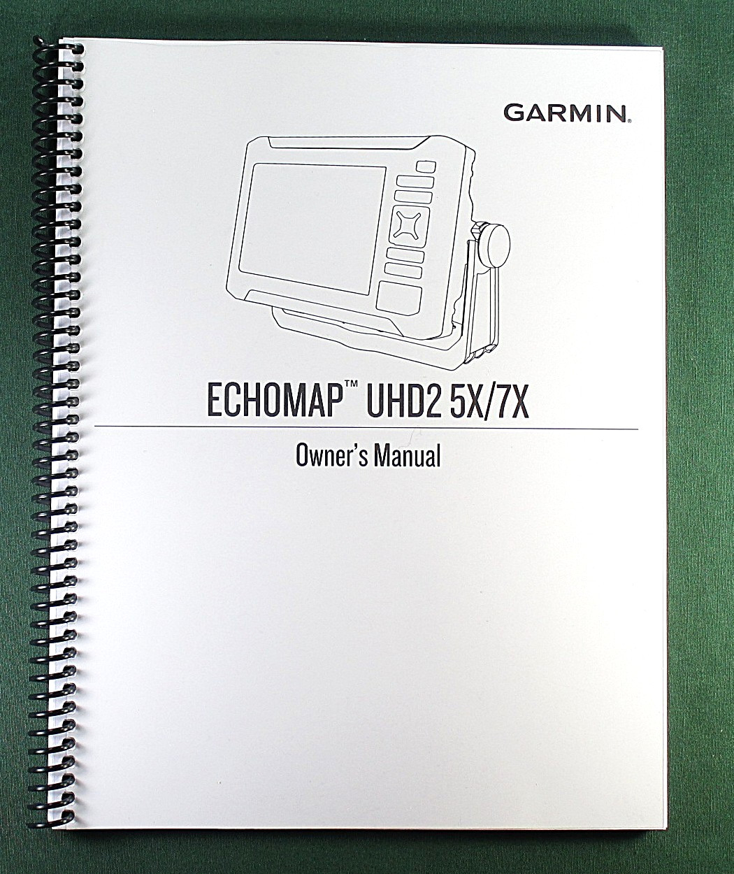 Garmin Echomap UHD2 54cv Owner’s Manual: Full Color 80 Pages & Clear Covers