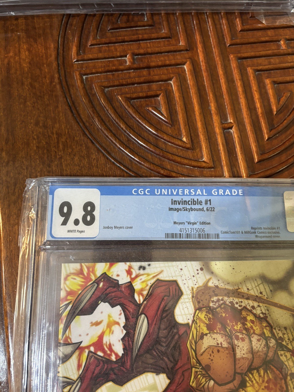 INVINCIBLE 1 (2022) JONBOY MEYERS VIRGIN VARIANT, COMIC TOM EXCLUSIVE! CGC 9.8