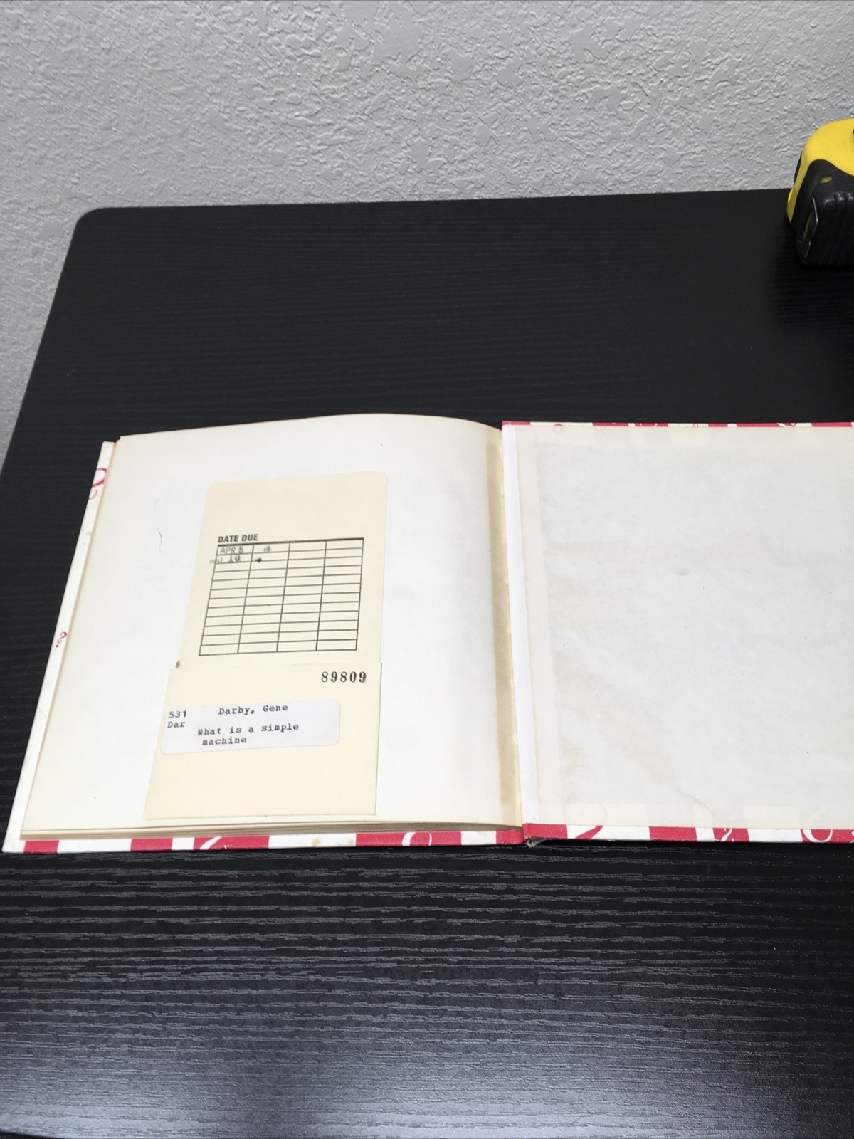 What Is A Simple Machine; Gene Darby 1961 Illustrated (Friedl) Ex-Libris