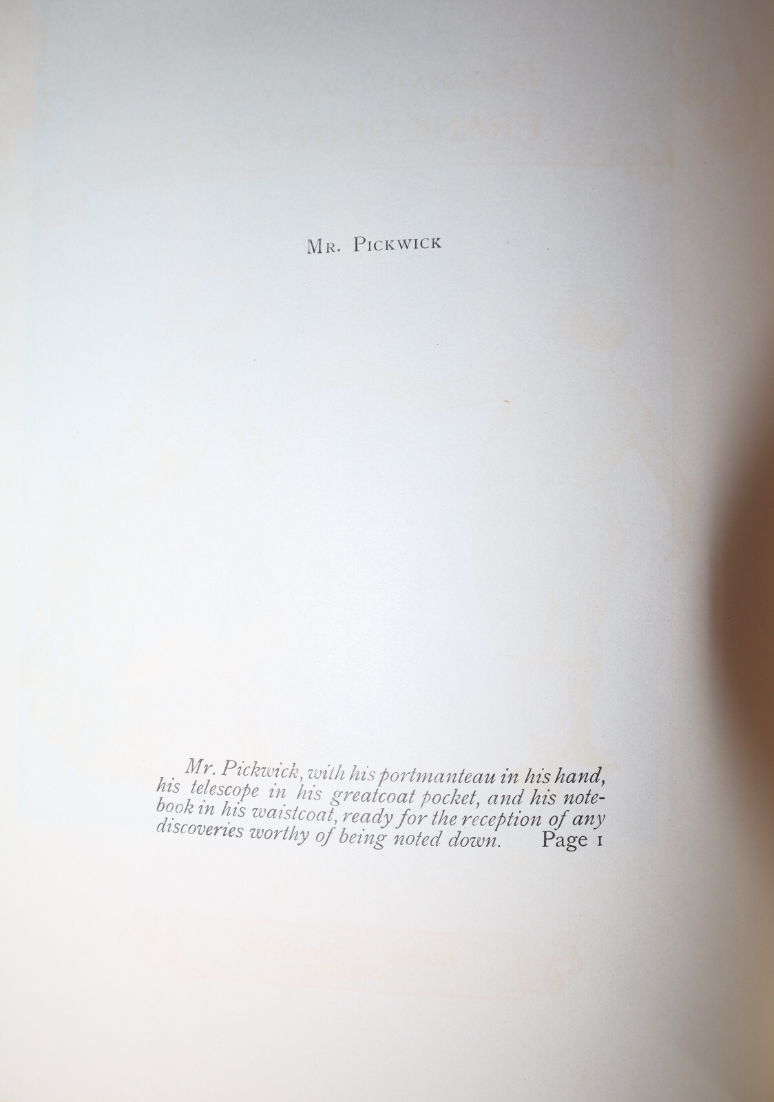 1910 Mr Pickwick from Pickwick Papers Illustrated SIGNED Frank Reynolds Ltd Ed