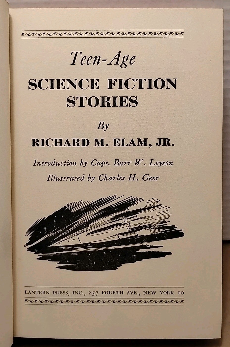 TEEN-AGE SCIENCE FICTION STORIES – Edited by Richard Elam – 1952 Illustrated HC