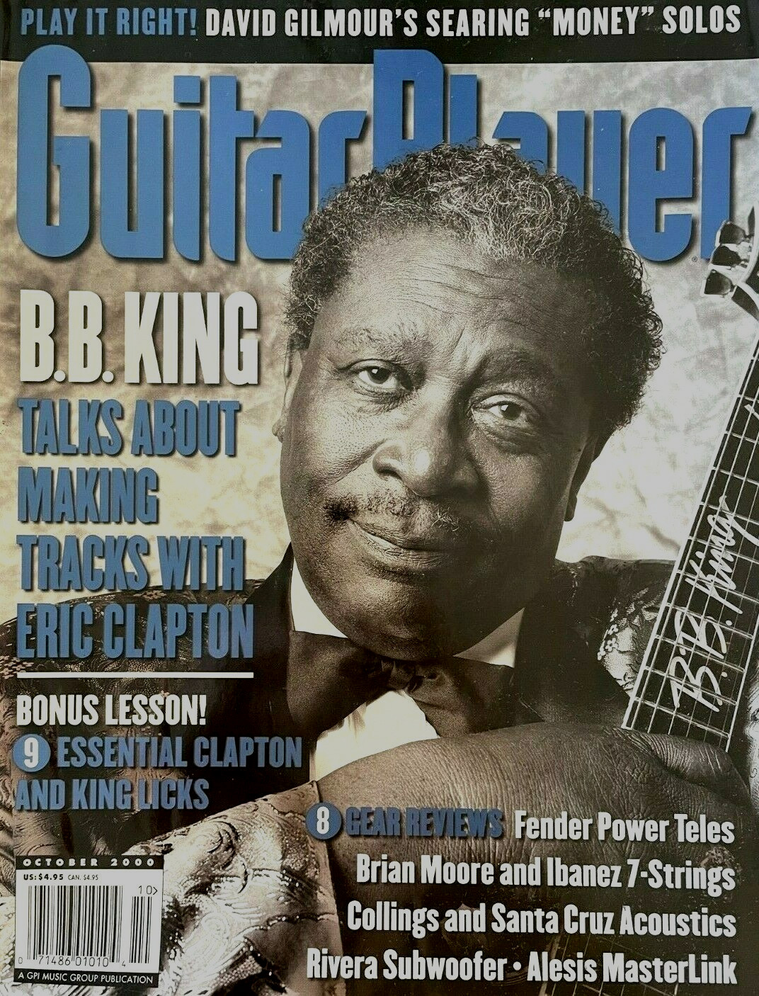 Guitar Player Magazine October 2000 B.B. King David Gilmour Eric Clapton & More!