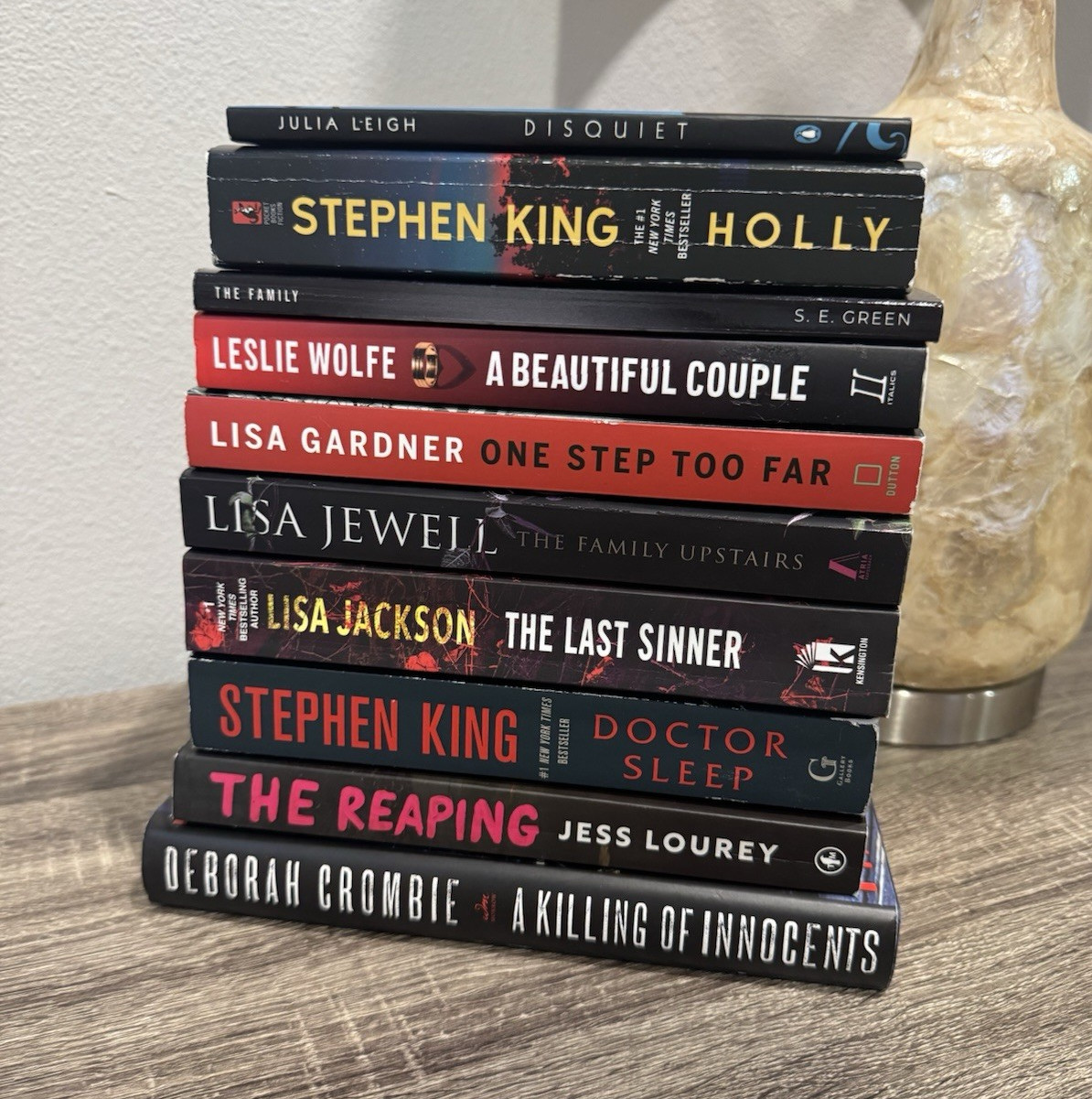 Stephen King, Wolfe, Jackson, Jewell Thriller Mystery Book Lot – 10 Book Lot