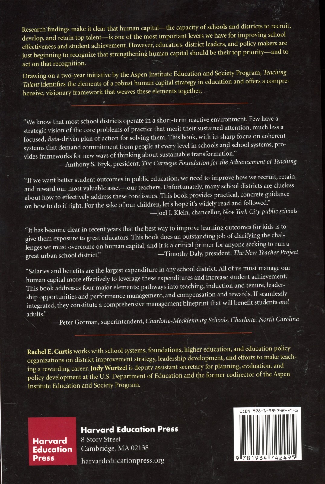 Teaching Talent : A Visionary Framework for Human Capital in Education NEW