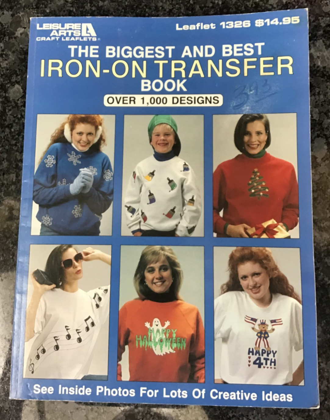 VTG 1991 Biggest & Best Iron-On Transfer Book by Leisure Arts 1000 Designs