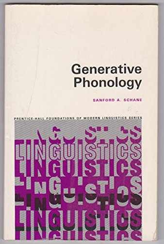 Generative Phonology (Prentice – Paperback, by Schane Sanford A. – Acceptable