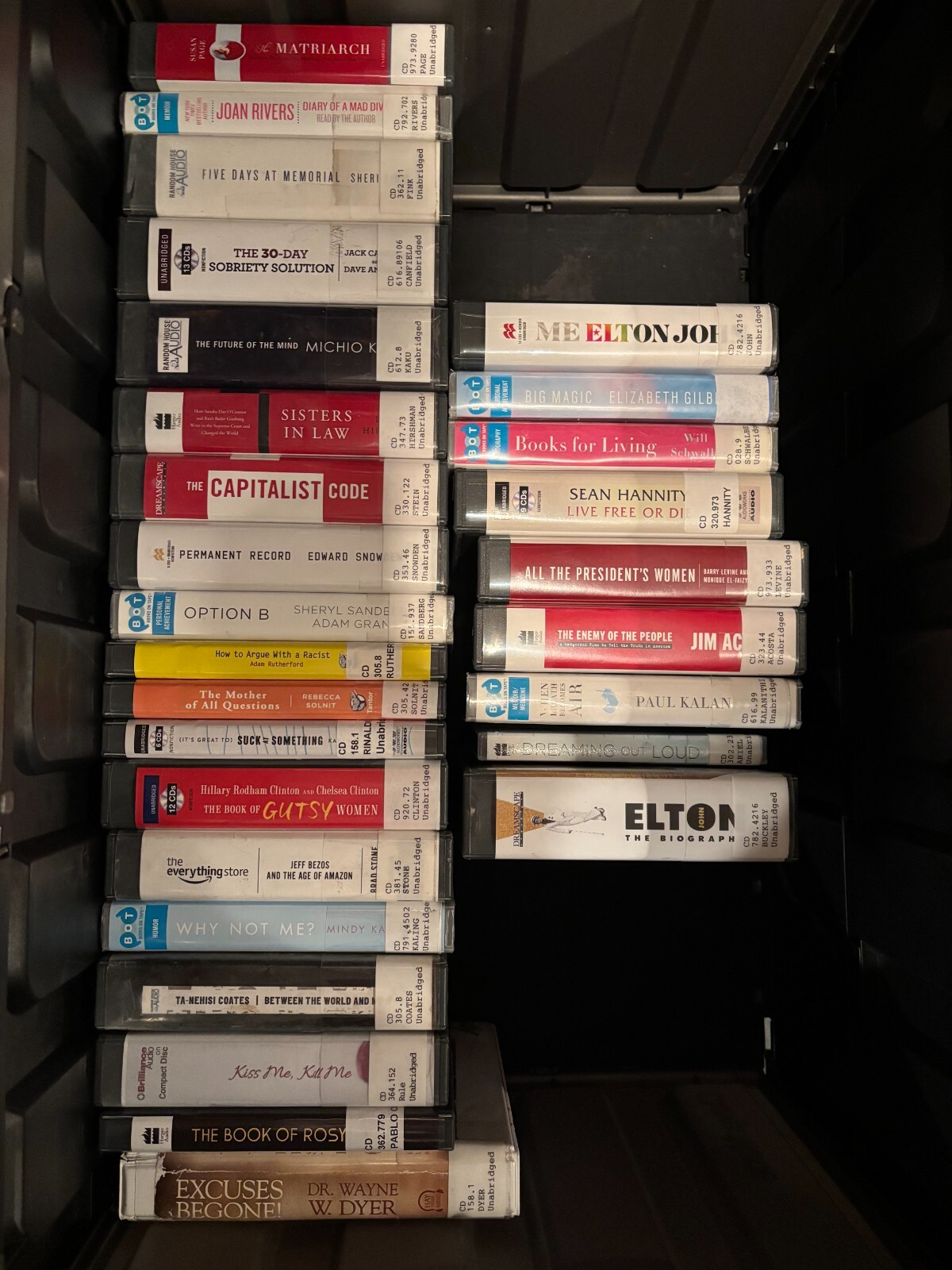 Audio Books on CD 50 Various Title and Authors A-E to choose from ex-library