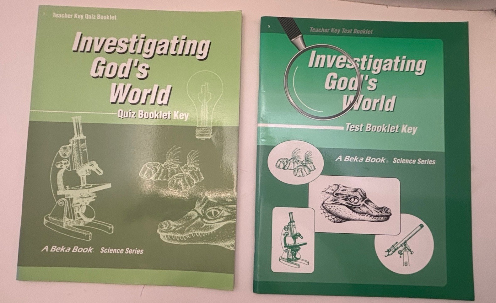 Abeka Investigating God’s World Teacher Test Booklet & Quiz Booklet Keys Grade 5