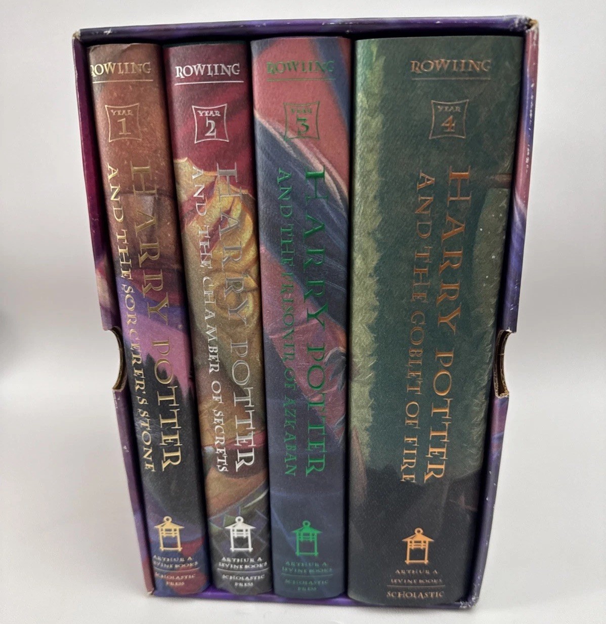 Harry Potter Box Set Books 1 2 3 & 4 Hardcover J.K. Rowling First Four Years