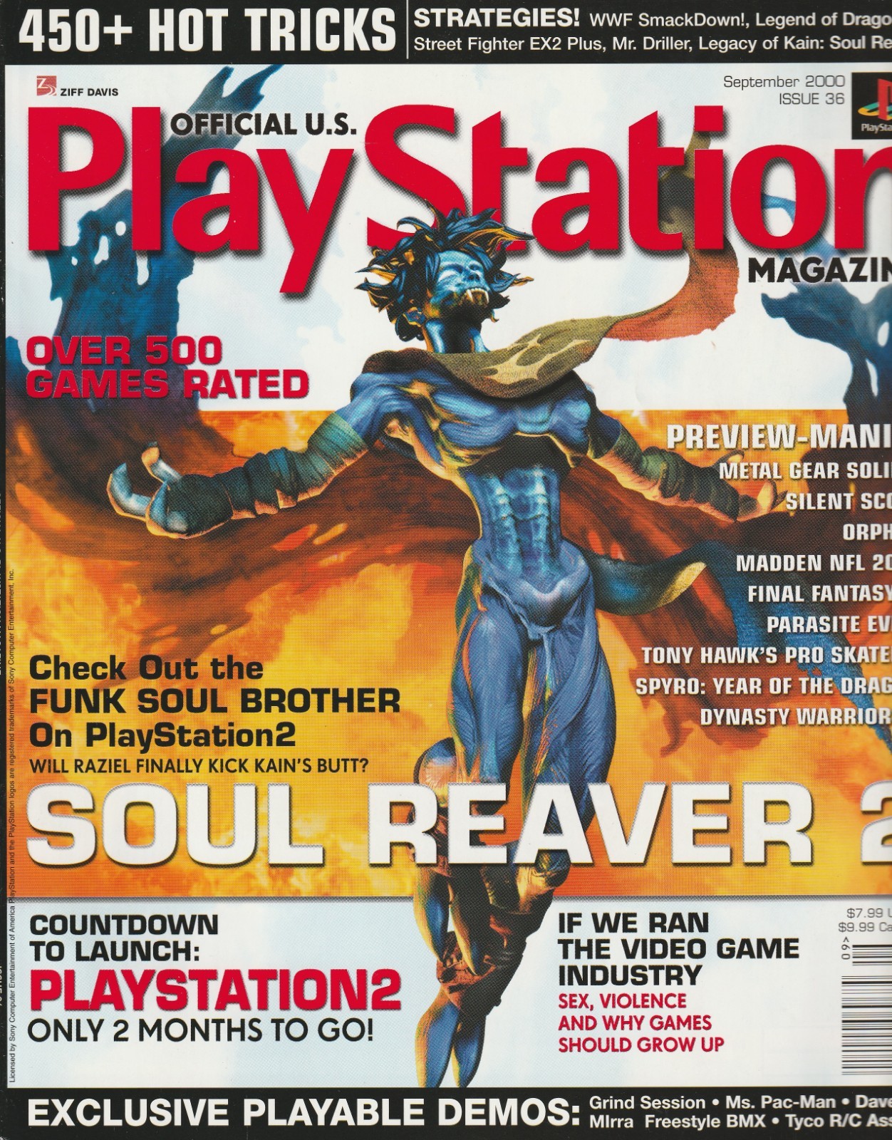 PlayStation Magazine September 2000 Issue 36 – NO DEMO DISC – Soul Reaver 2