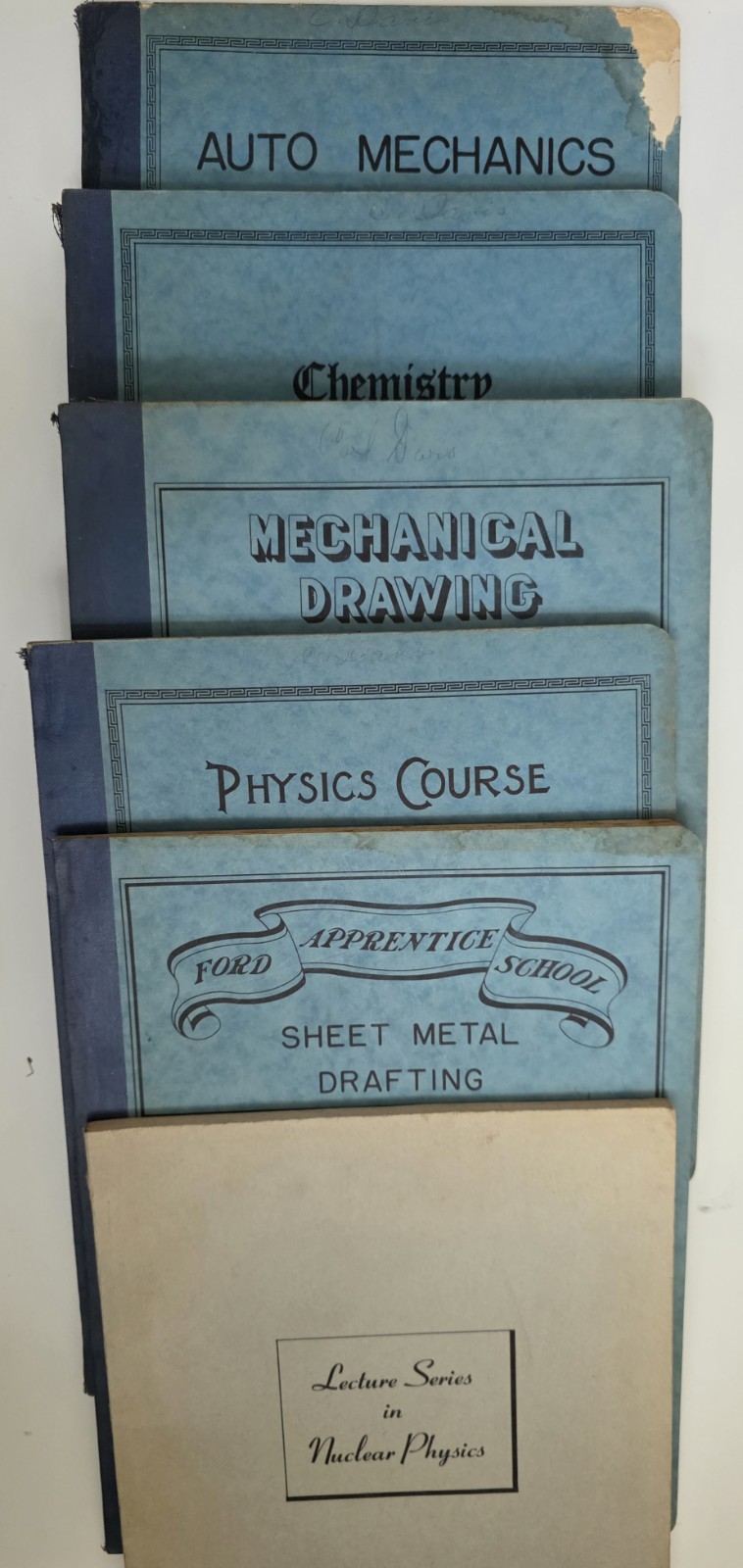 Henry Ford Trade School Apprentice Book Lot (6 Total) 1930s