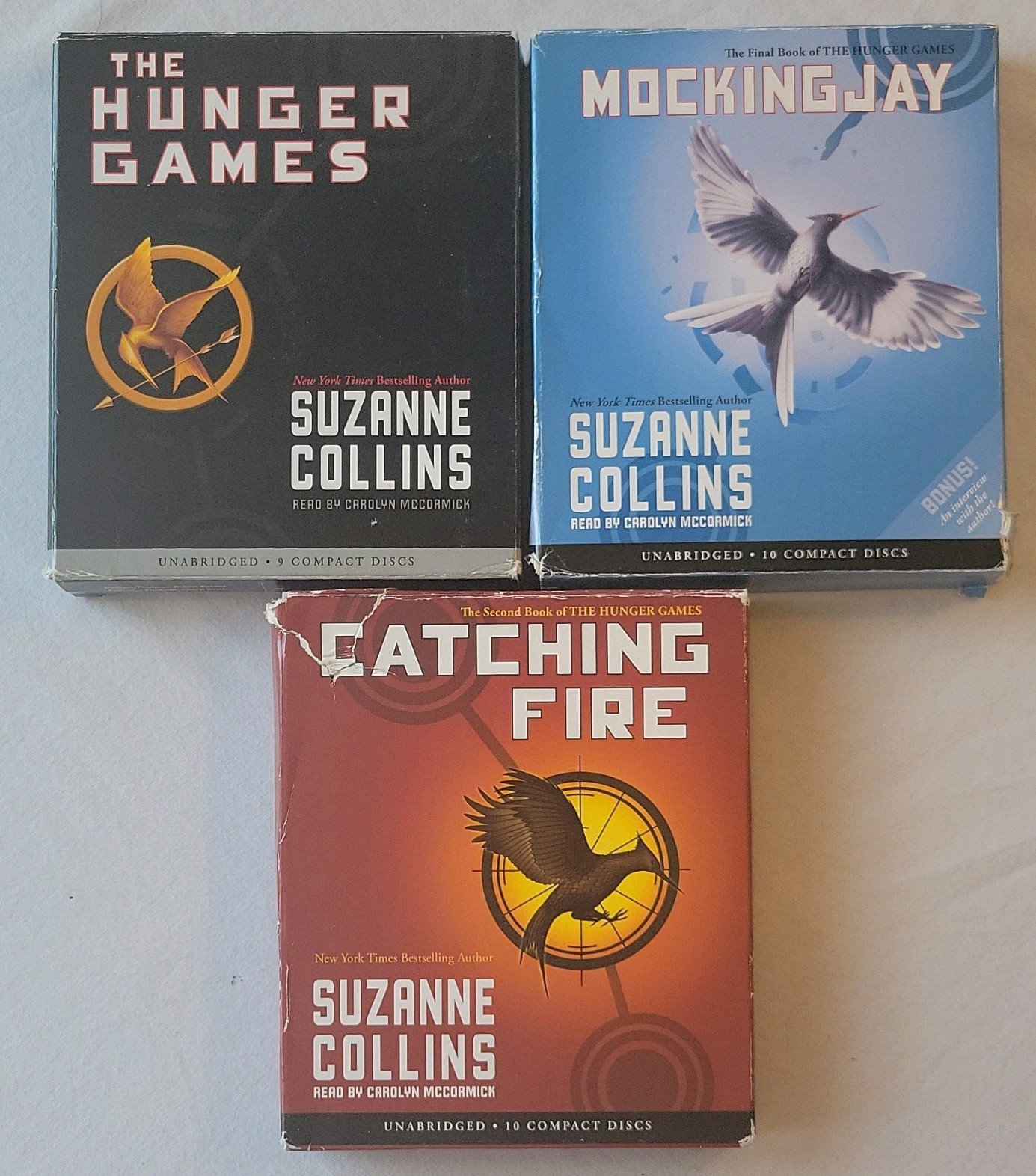 Hunger Games Trilogy Suzanne Collins CD Audiobook Lot Catching Fire MockingJay